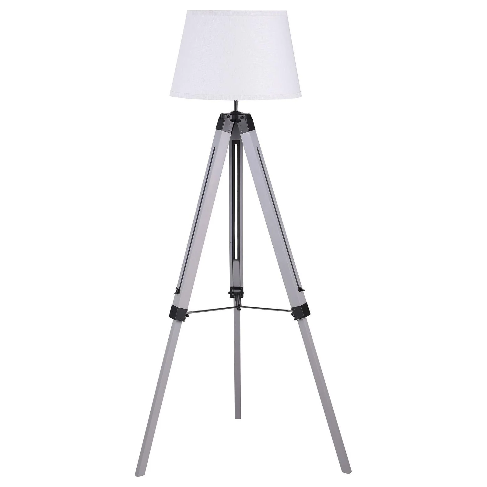 Dayton Gray Adjustable Empire Shade Tripod Floor Lamp - Image 5