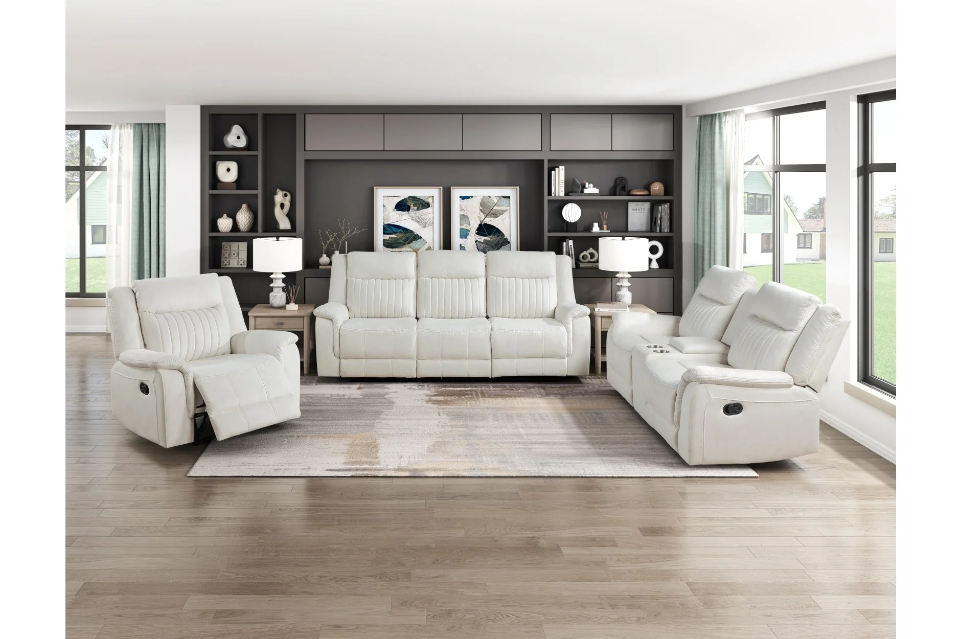 Dean Beige Reclining Chair - Image 2