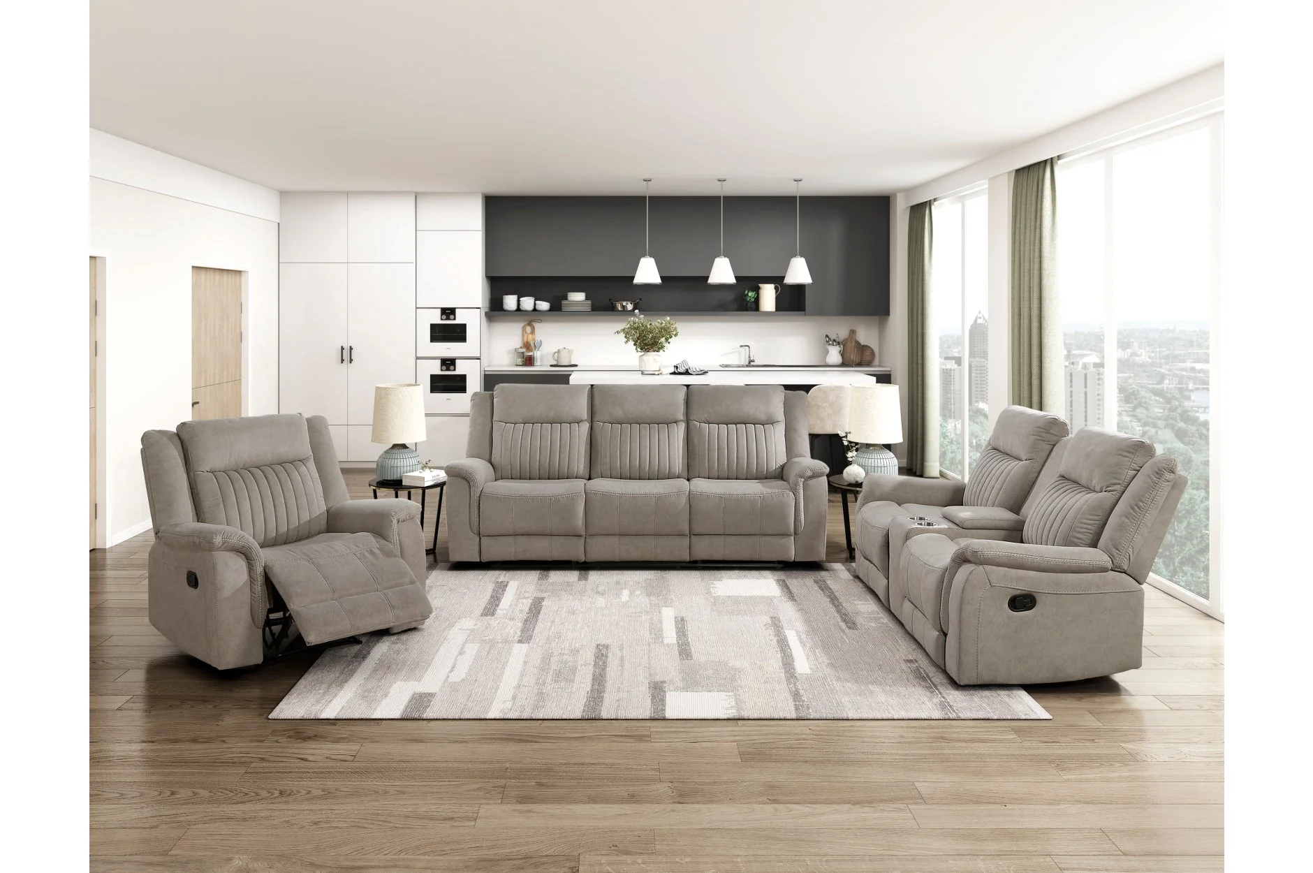 Dean Dove Double Reclining Living Room Set