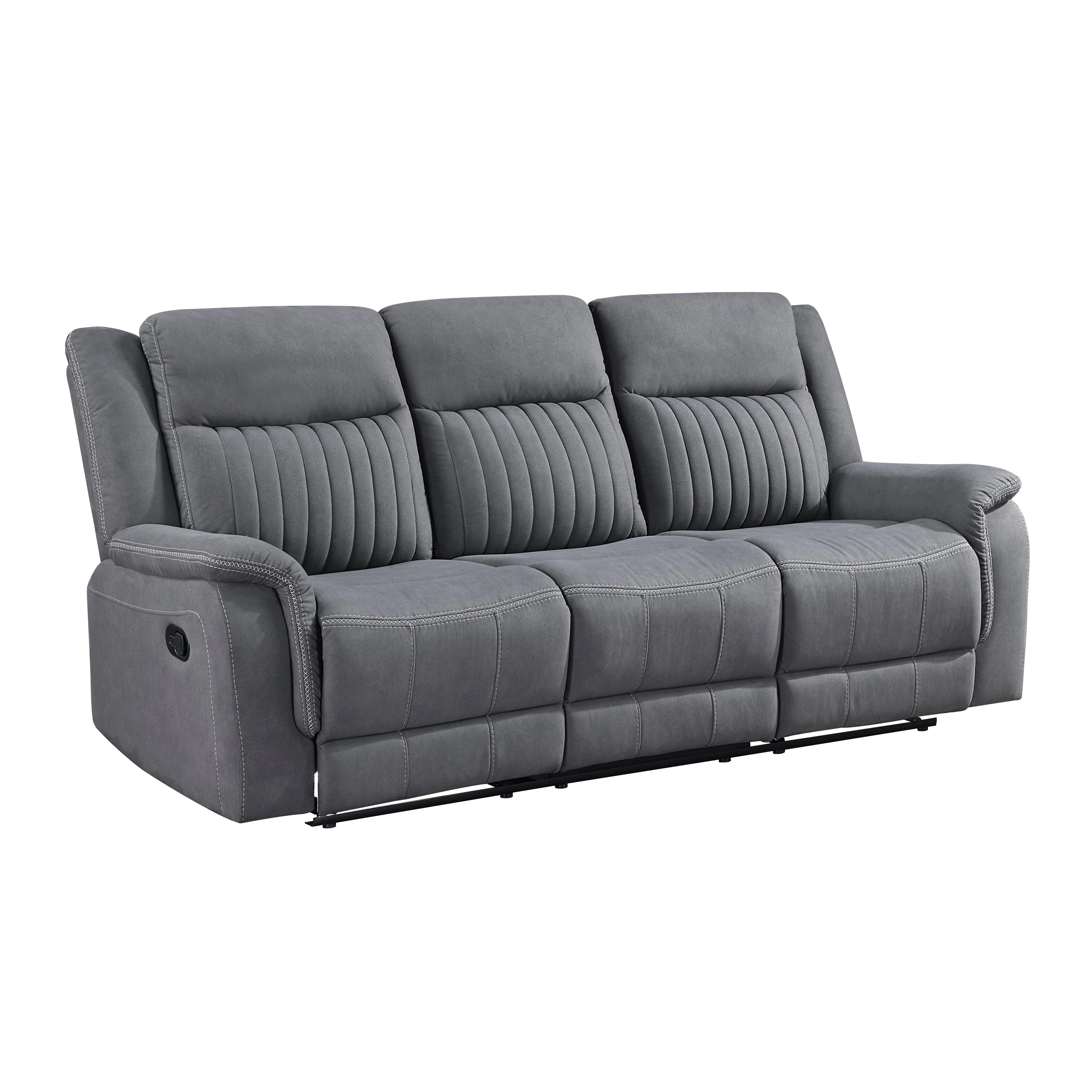 Dean Gray Double Reclining Living Room Set - Image 4