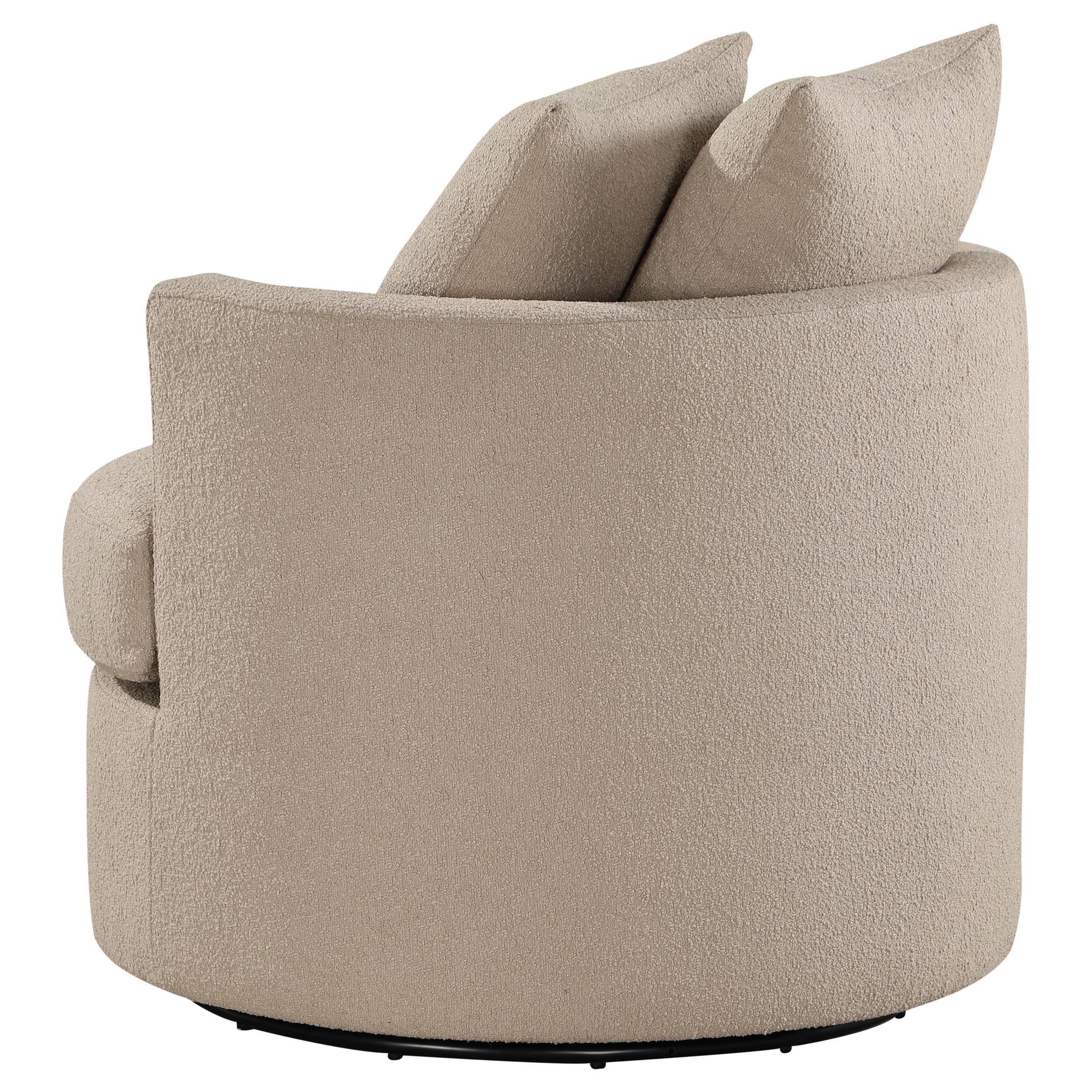 Debbie Camel Upholstered Swivel Accent Chair - Image 6