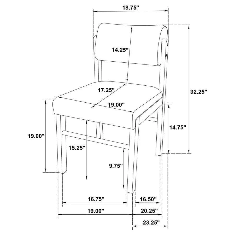 Decker Cream/Walnut 7-piece 82-inch Rectangular Dining Set - Image 11