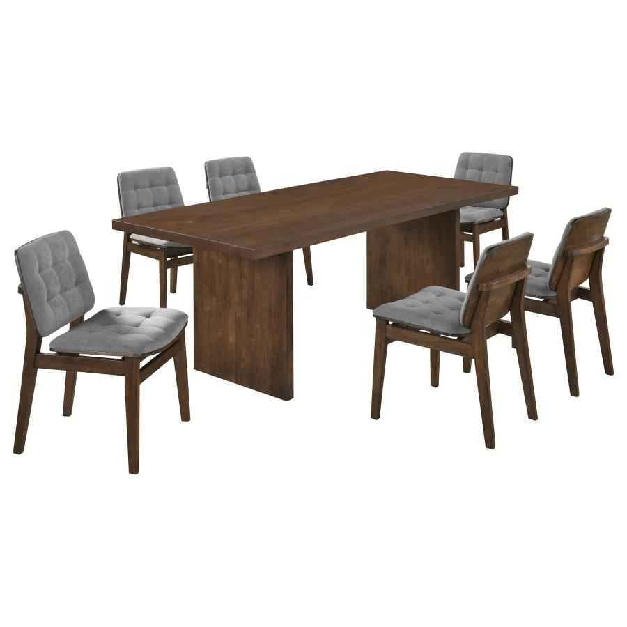 Decker Grey/Walnut 7-piece 82-inch Rectangular Dining Set