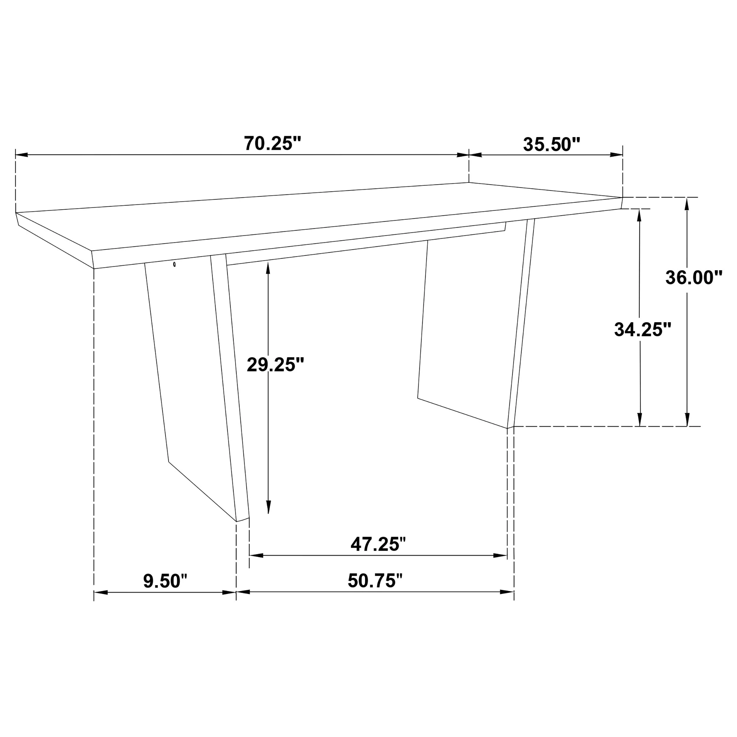 Decker Natural Oak 70-inch Rectangular Wood Counter Height Dining Table - Image 9