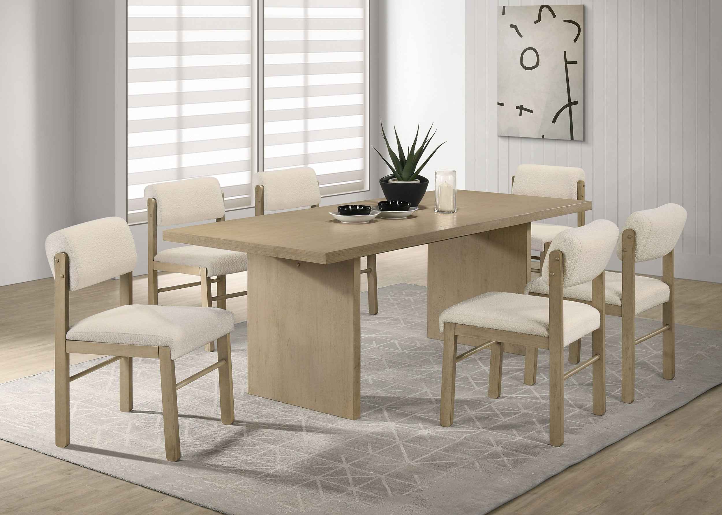 Decker Natural Oak 82-inch Rectangular Wood Dining Table - Image 11
