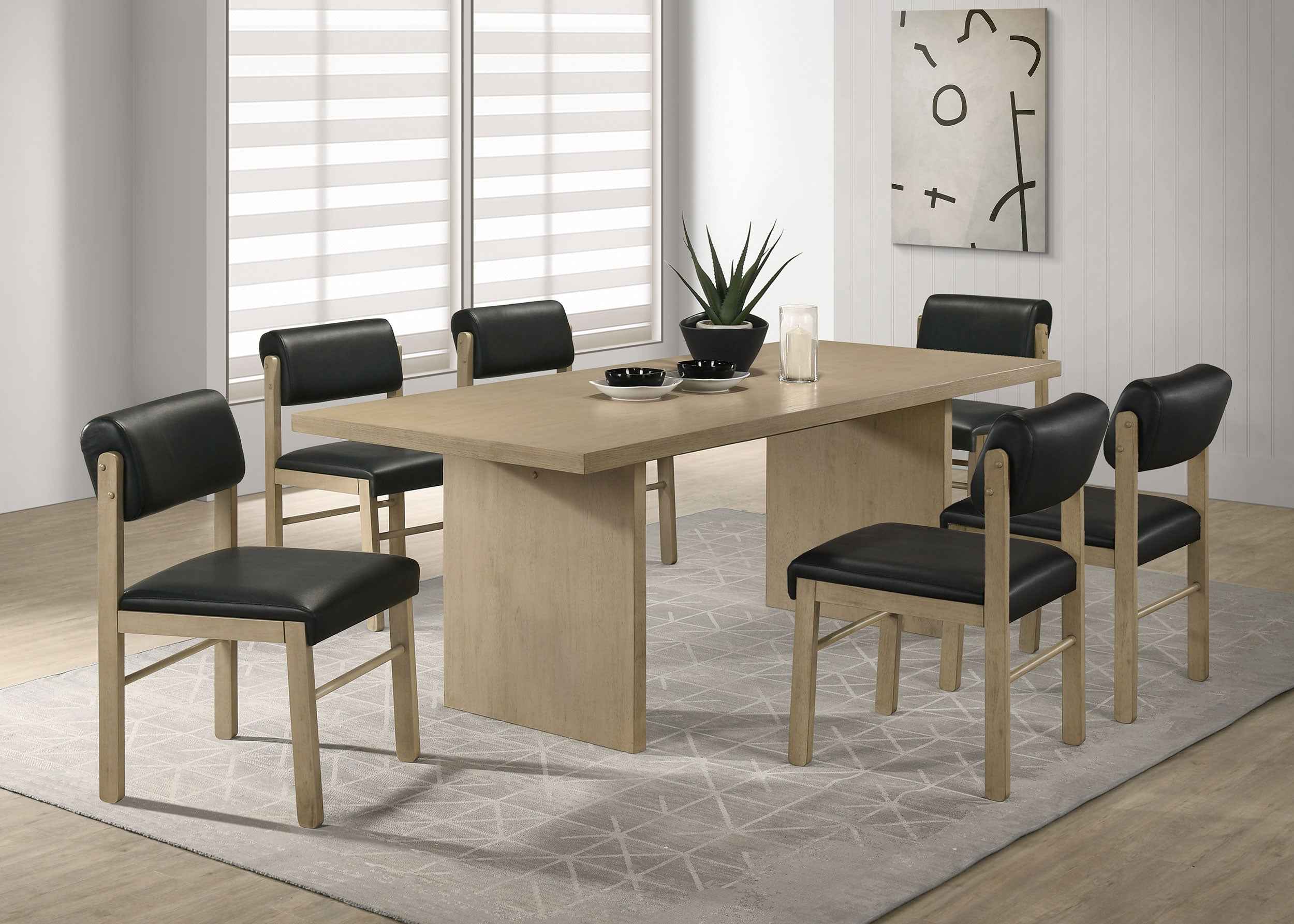 Decker Natural Oak 82-inch Rectangular Wood Dining Table - Image 13