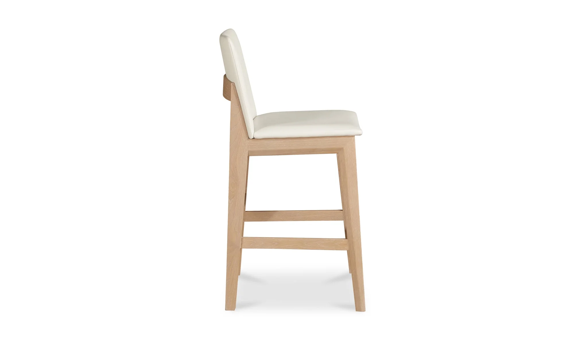 Deco Oak Counter Stool White PVC - Image 4