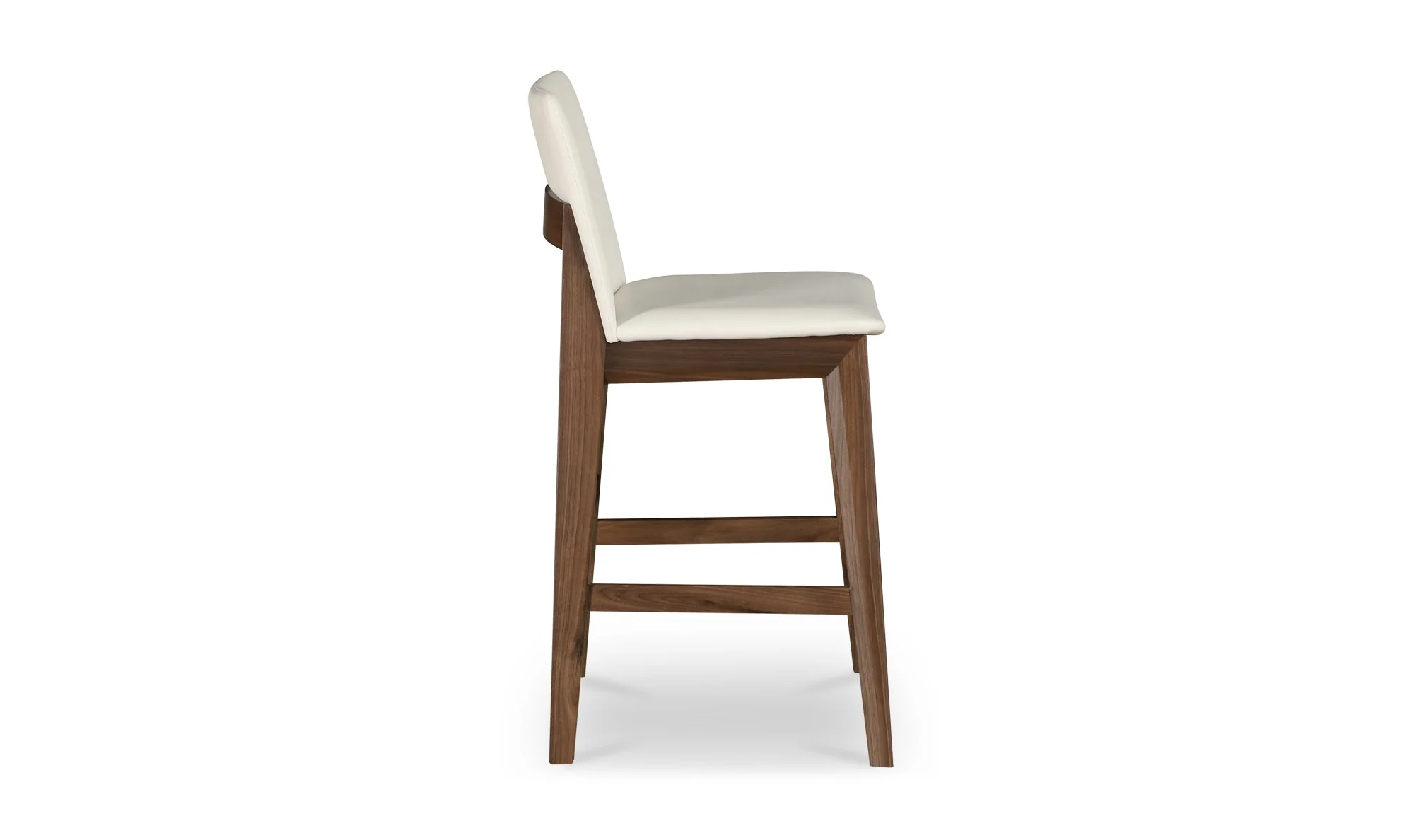 Deco Walnut Counter Stool White PVC - Image 4