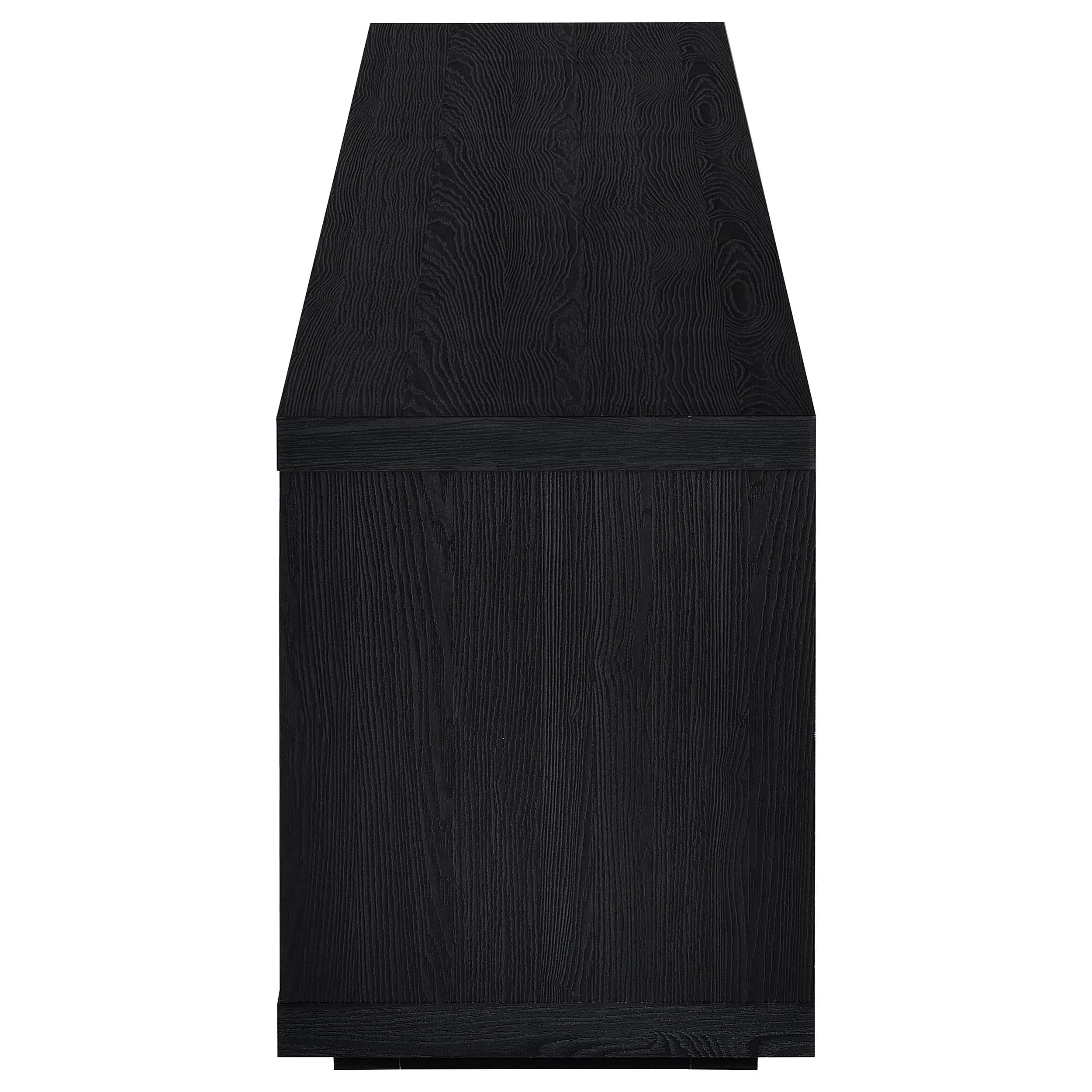Deiter Black 79-inch TV Stand Fireplace Media Console - Image 5