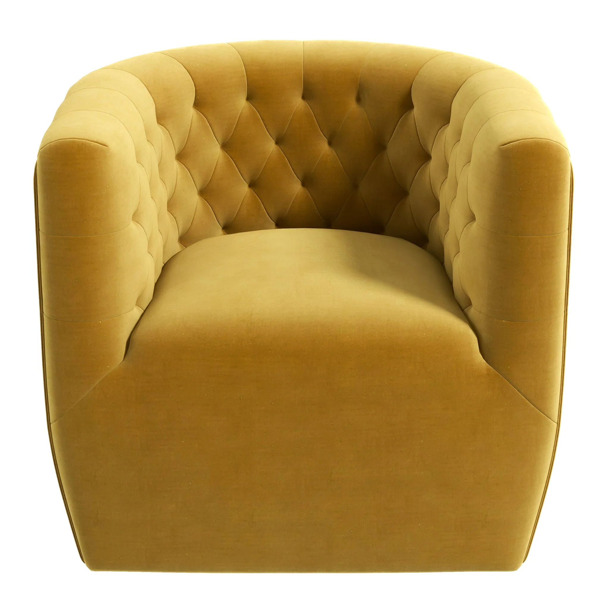 Delaney Gold Velvet Swivel Chair - Image 4