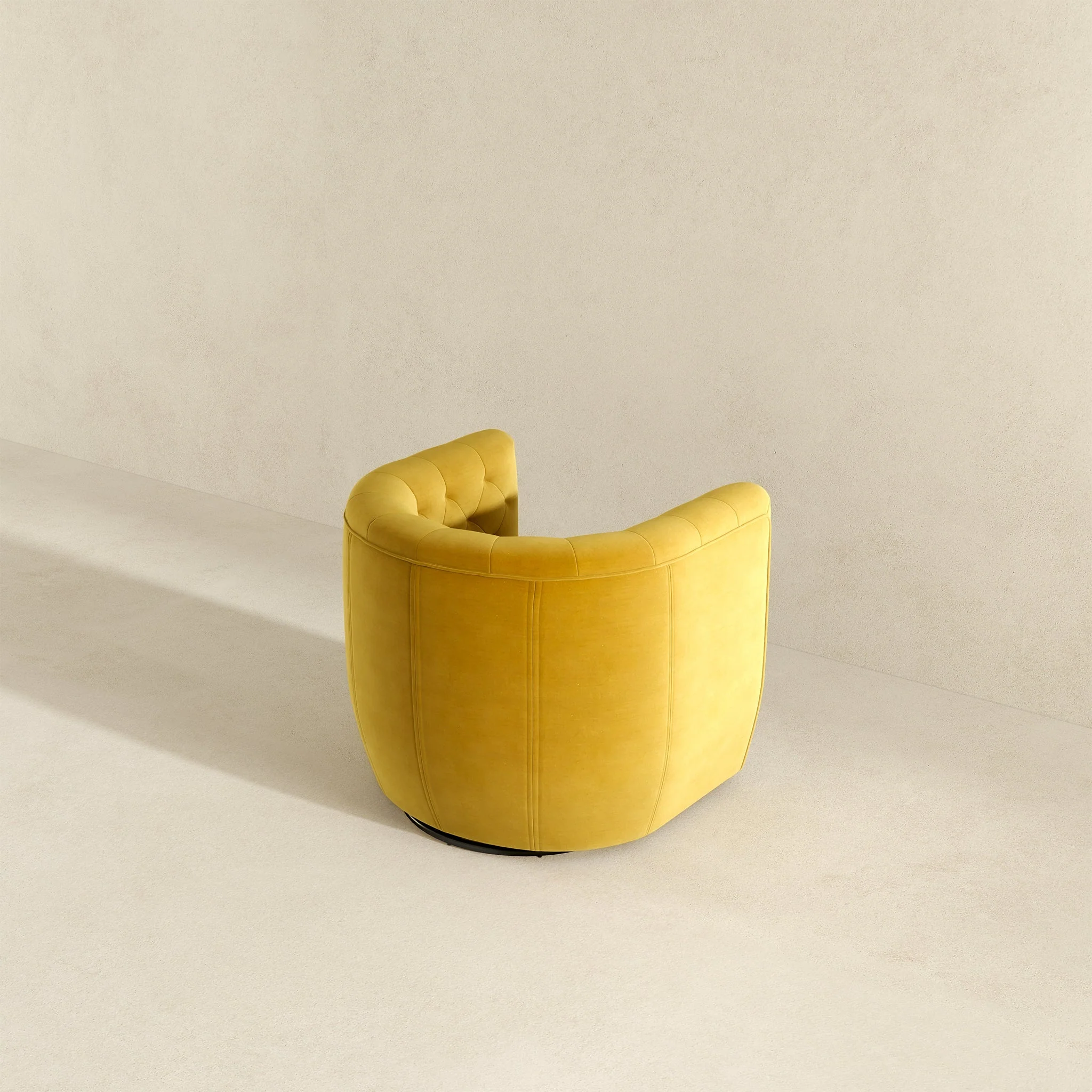 Delaney Gold Velvet Swivel Chair - Image 5