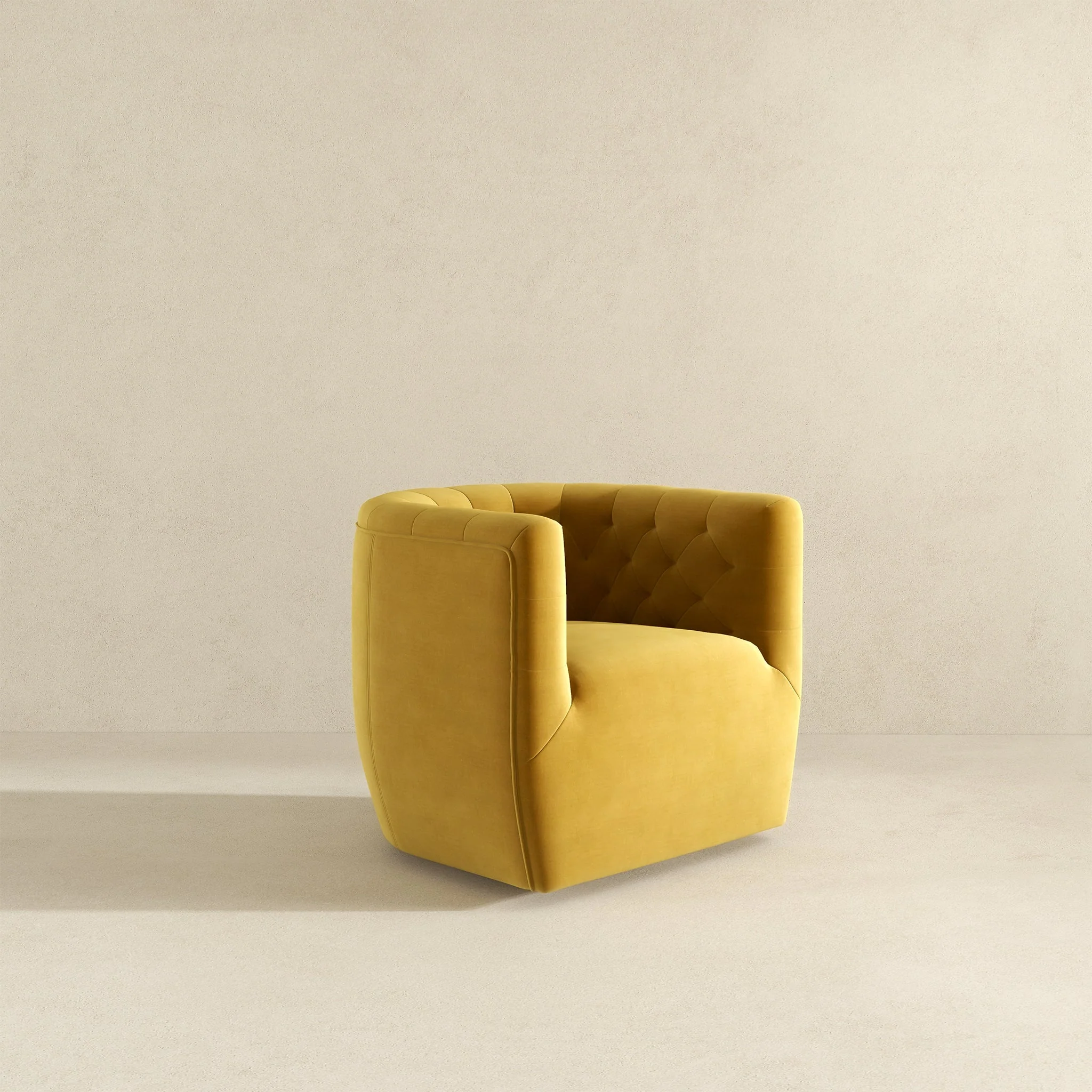 Delaney Gold Velvet Swivel Chair - Image 7