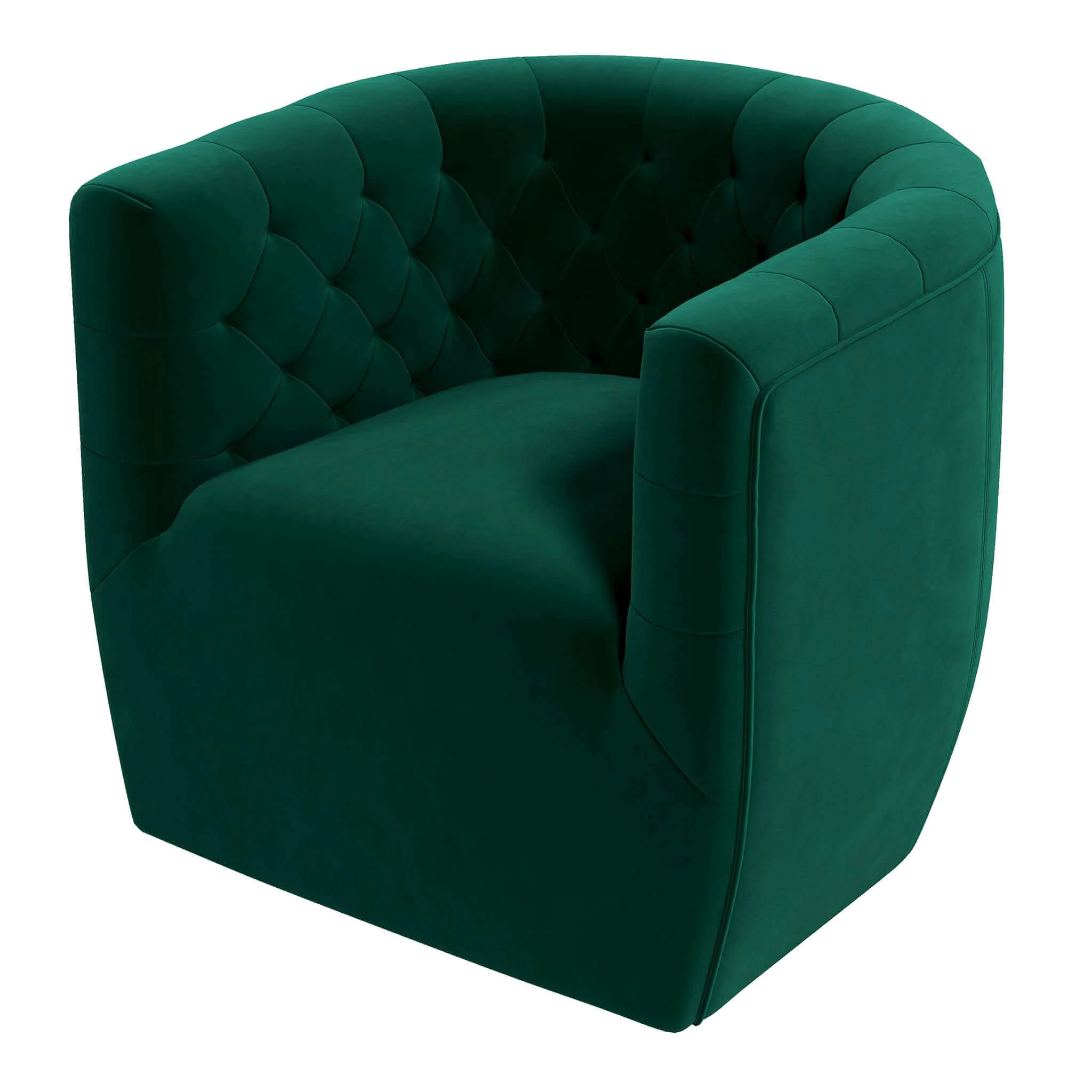 Delaney Green Velvet Swivel Chair - Image 2