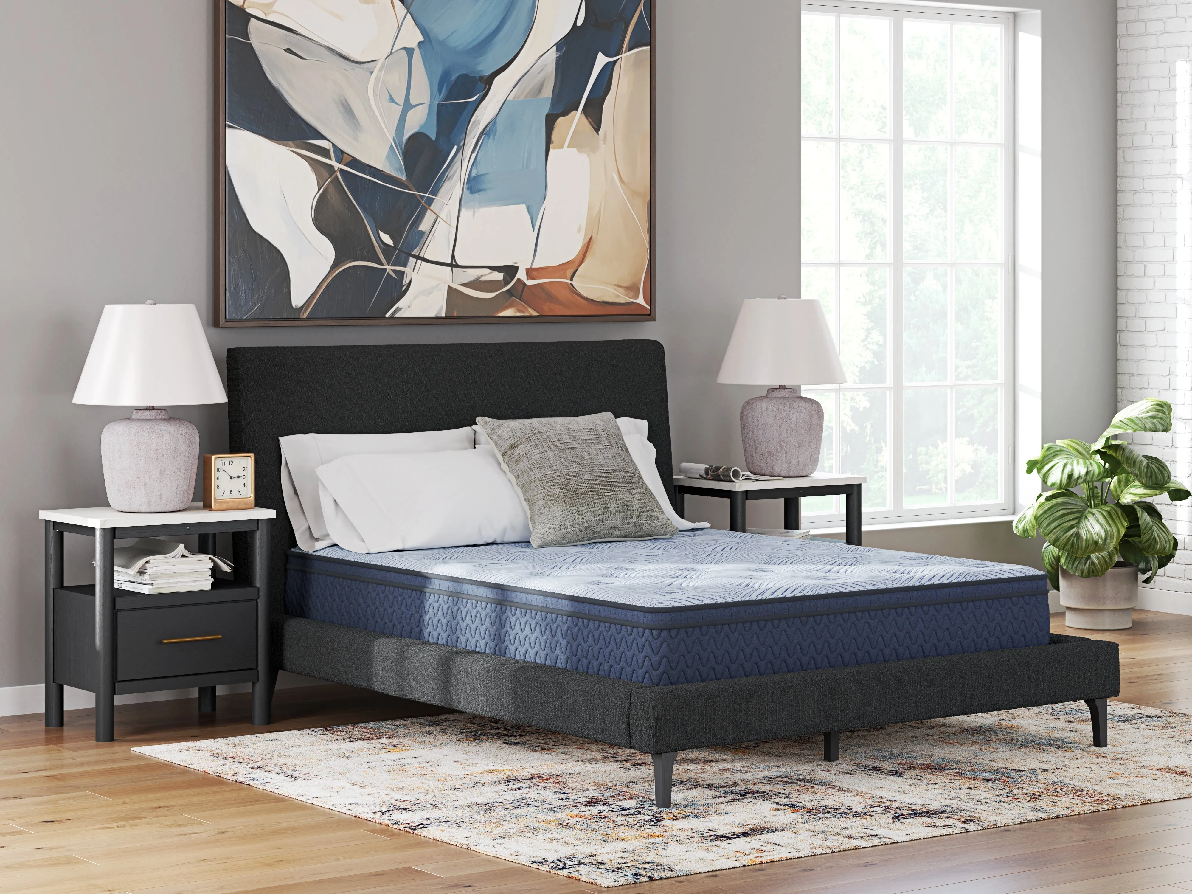 Dellyn 10 Hybrid Light Blue California King Mattress - Image 3