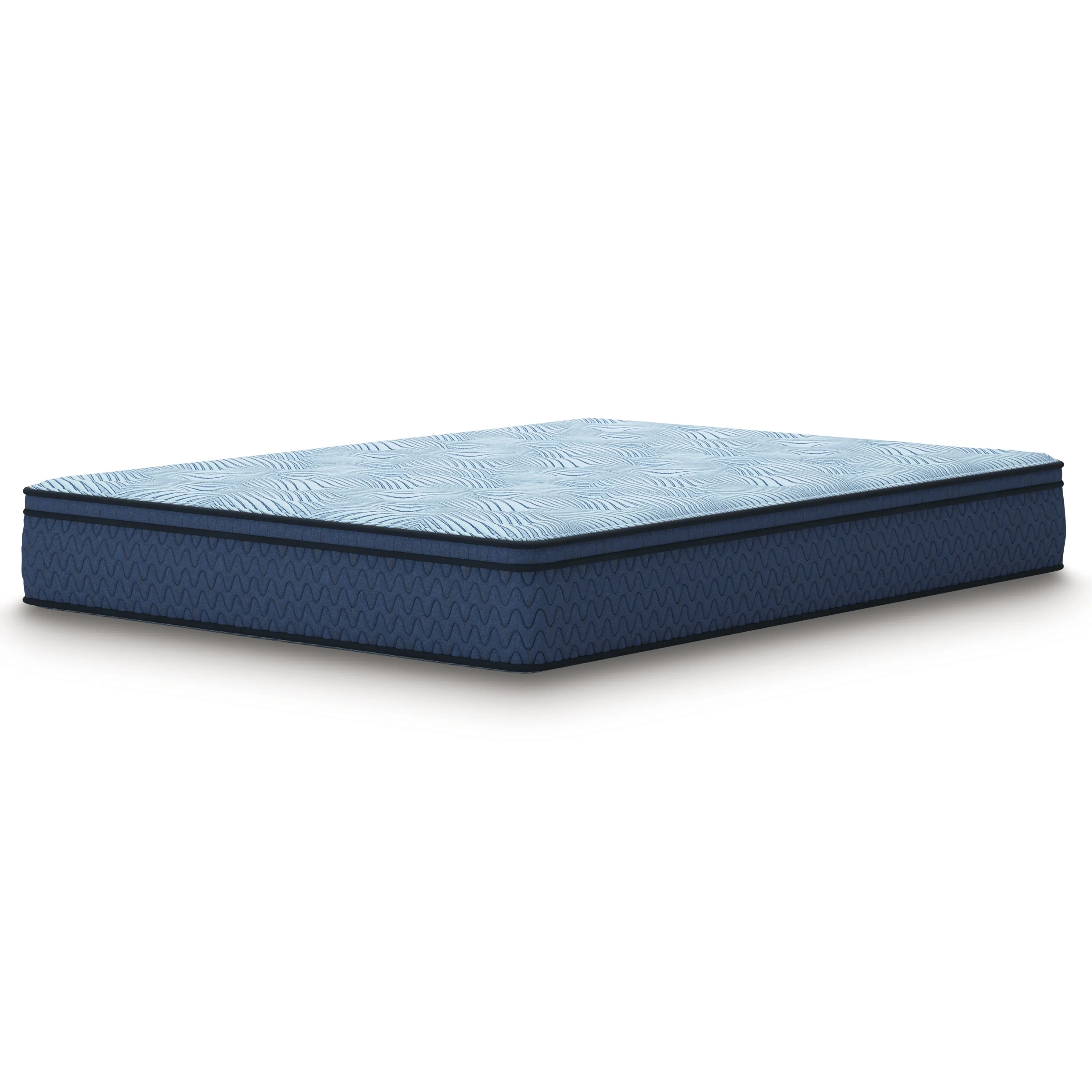 Dellyn 12 Hybrid Light Blue Queen Mattress - Image 2
