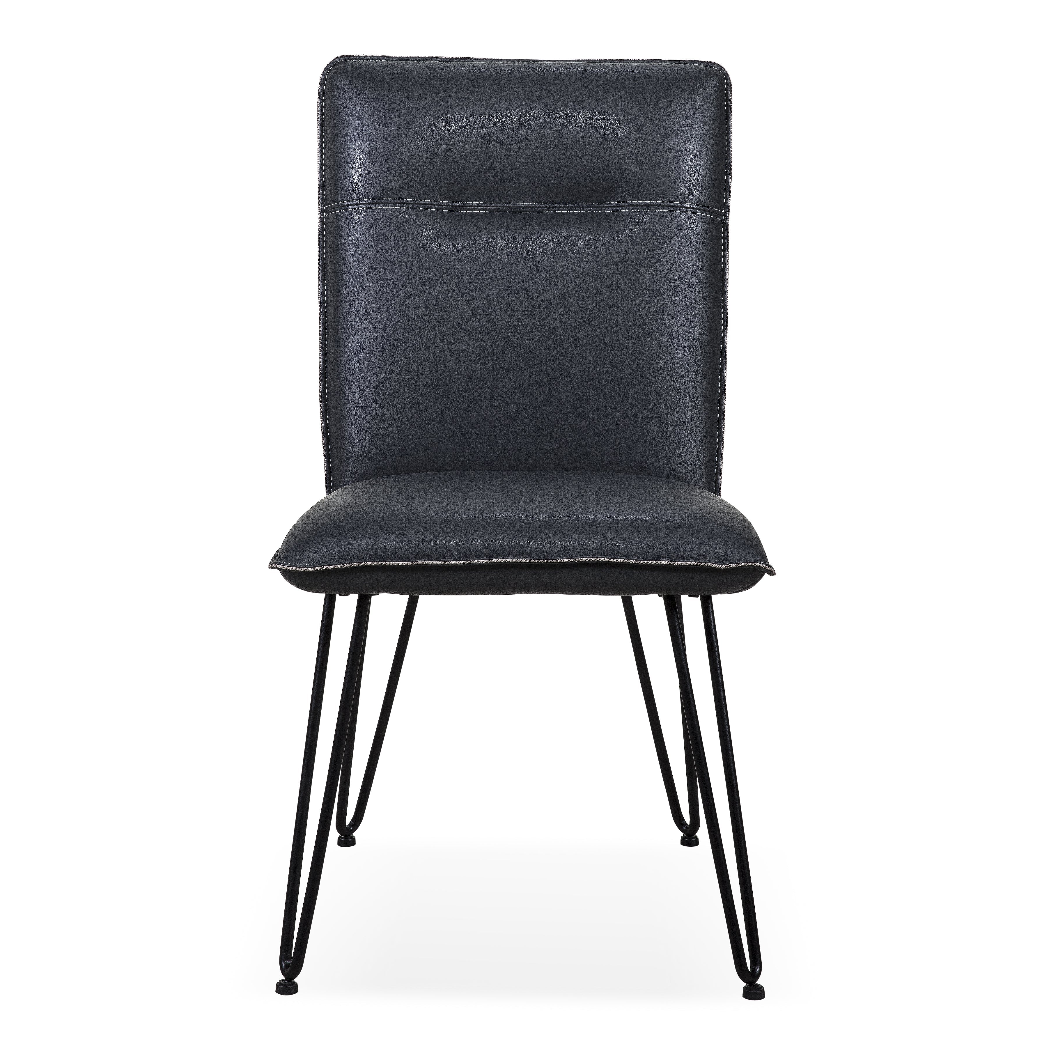 Demi Hairpin Leg Modern Dining Chair in Cobalt (Set of 2) - Image 3