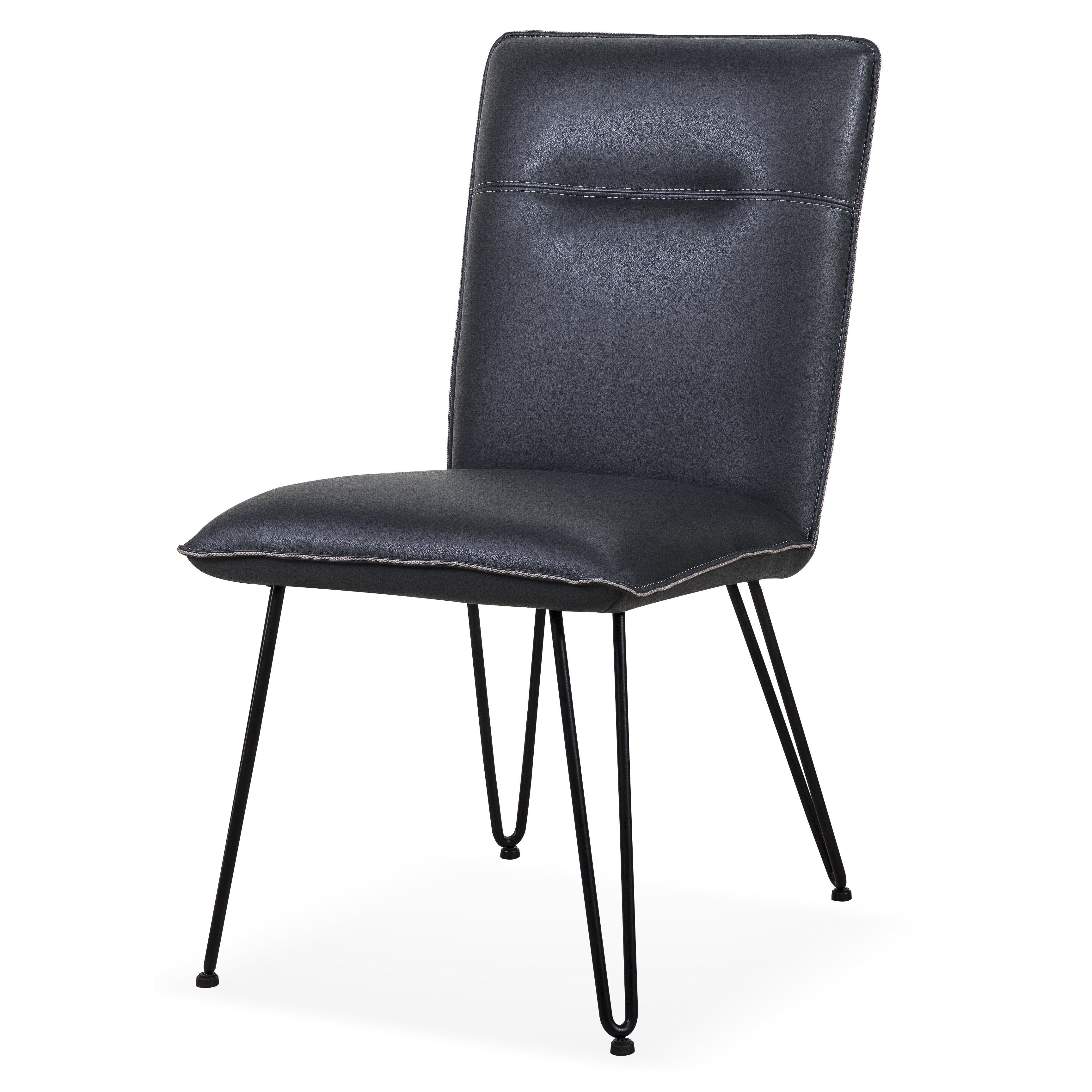 Demi Hairpin Leg Modern Dining Chair in Cobalt (Set of 2) - Image 4
