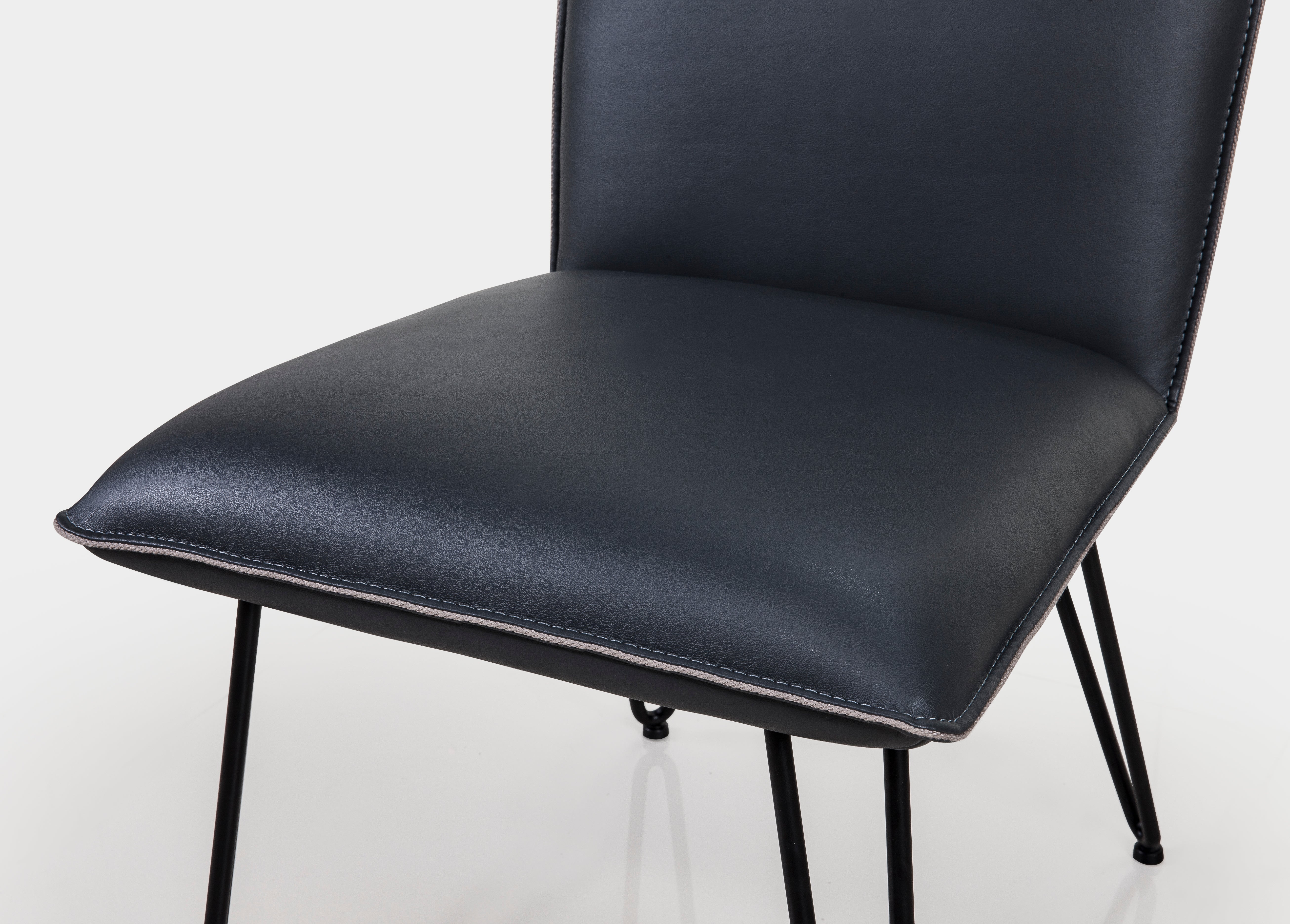 Demi Hairpin Leg Modern Dining Chair in Cobalt (Set of 2) - Image 6