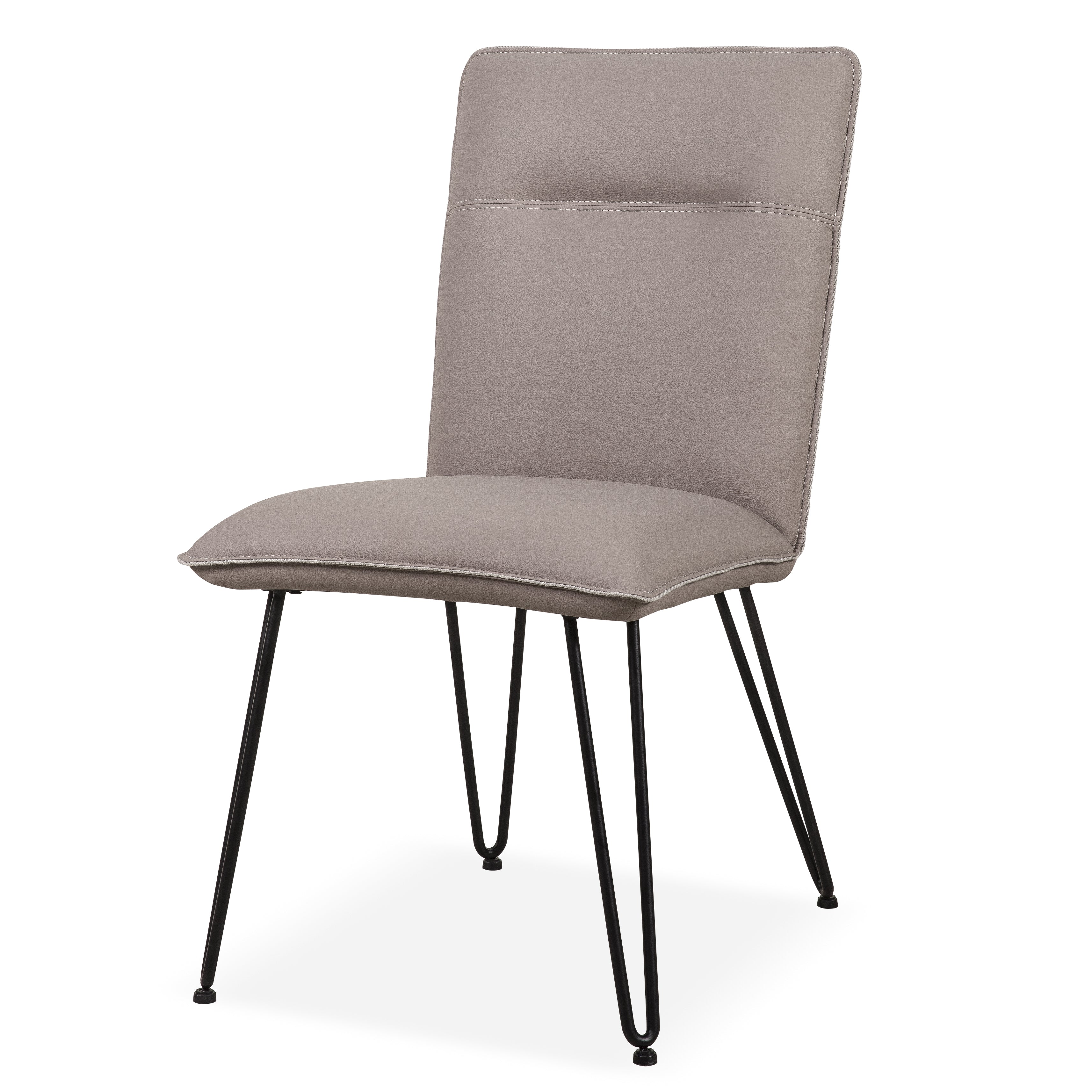 Demi Hairpin Leg Modern Dining Chair in Taupe (Set of 2) - Image 4