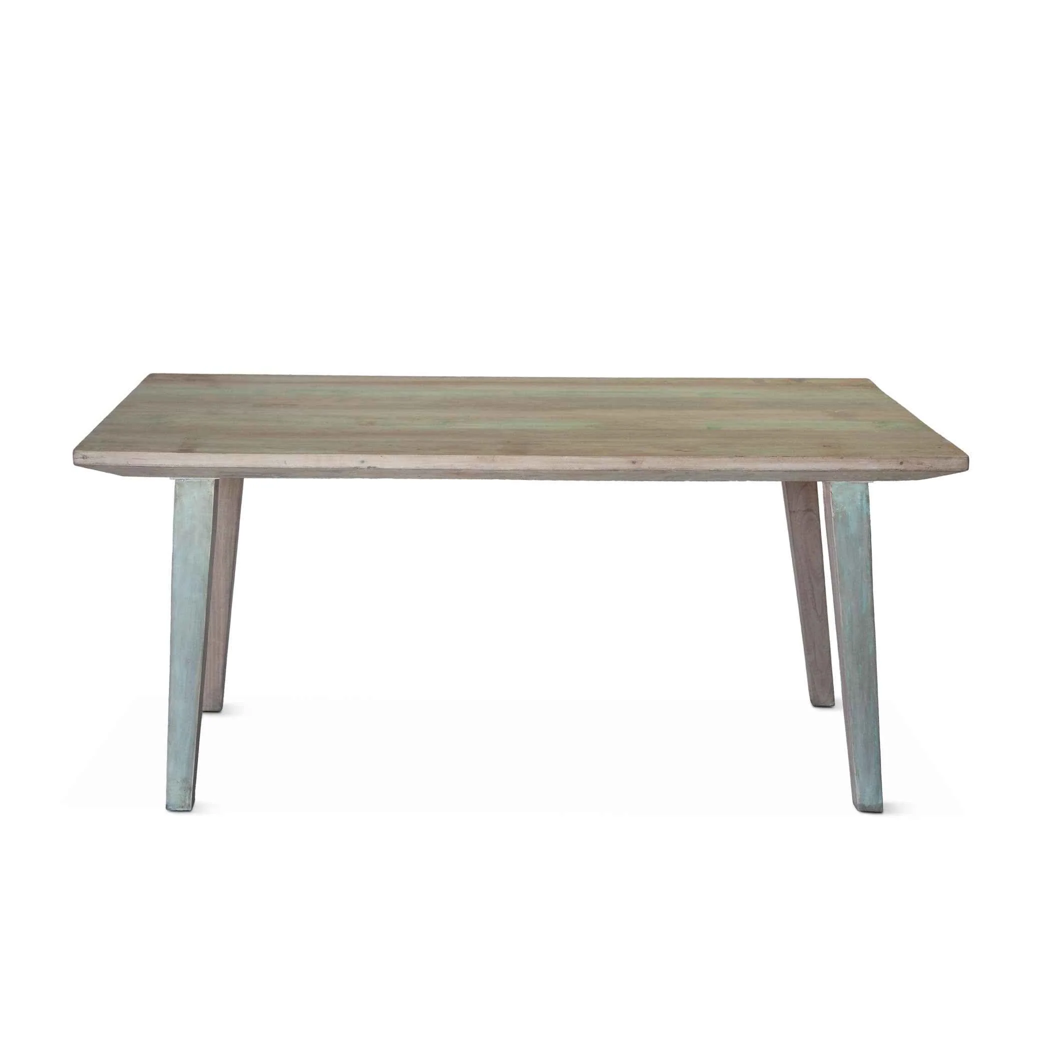 Ibizia 66" Dining Table in Vintage Teal Reclaimed Wood - Image 6