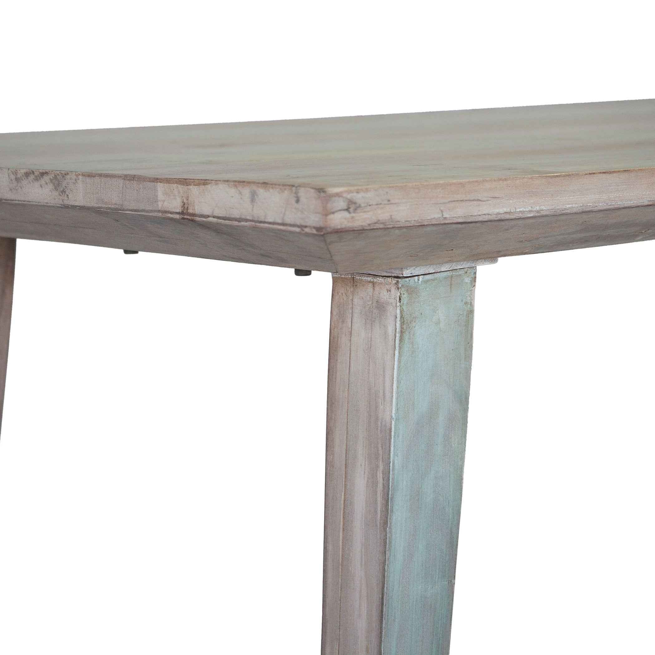Ibizia 66" Dining Table in Vintage Teal Reclaimed Wood - Image 7