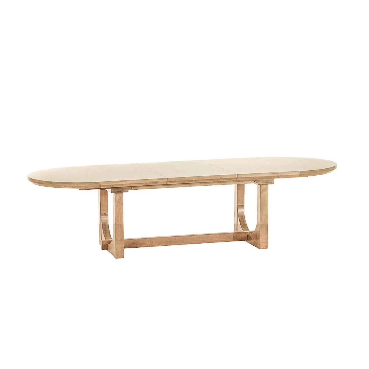 Grassroots Mission 86-110" Oval Extension Dining Table in Gray Birch