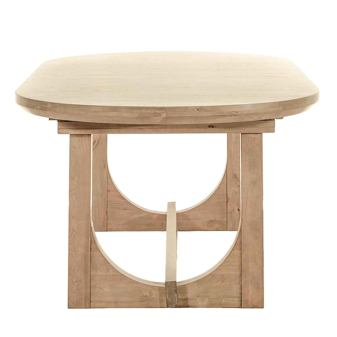 Grassroots Mission 86-110" Oval Extension Dining Table in Gray Birch - Image 6