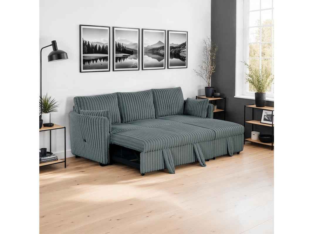 Denholme Dark Gray Sofa w/ Pull Out