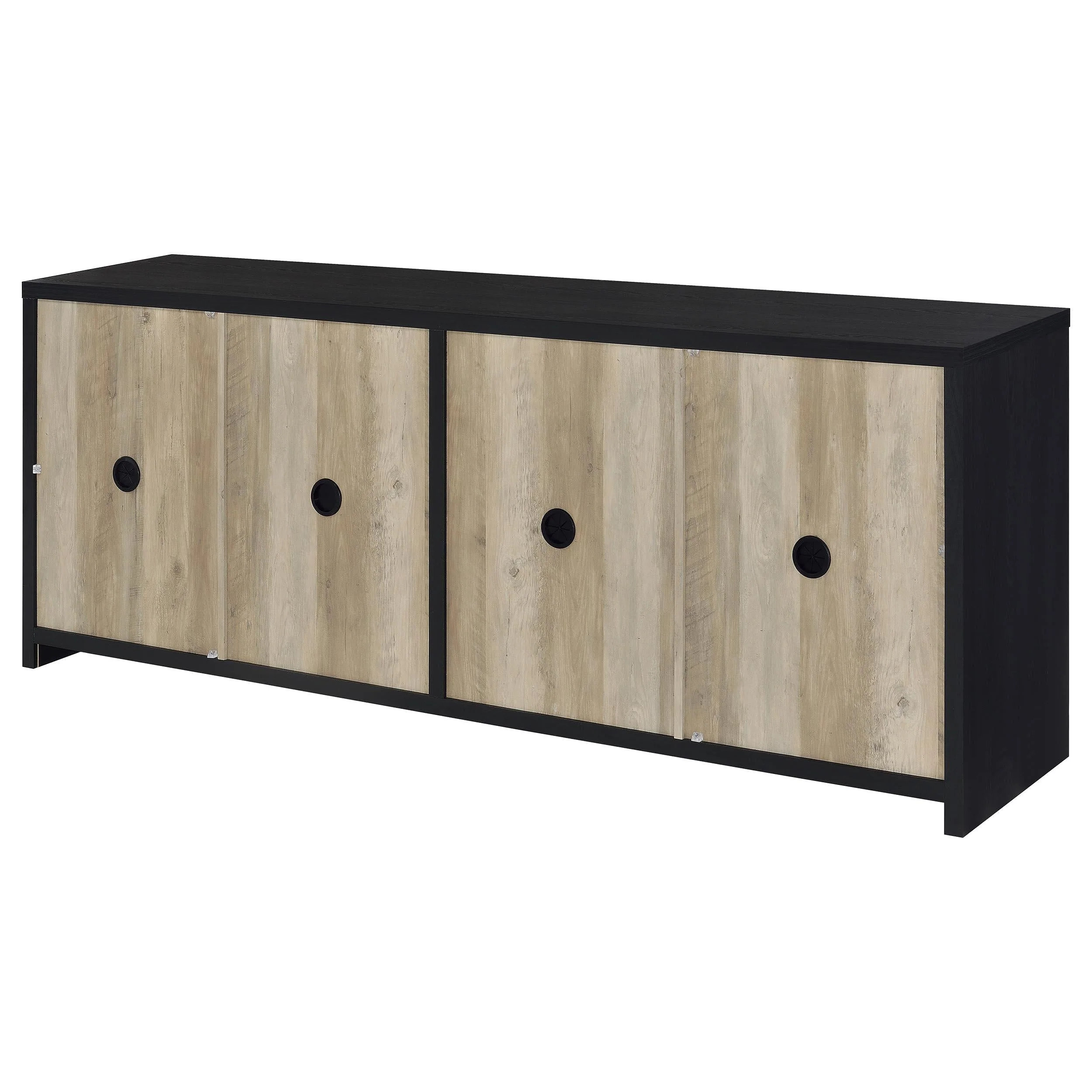 Denison Black 3-Piece Entertainment Center 79-inch TV Stand - Image 9