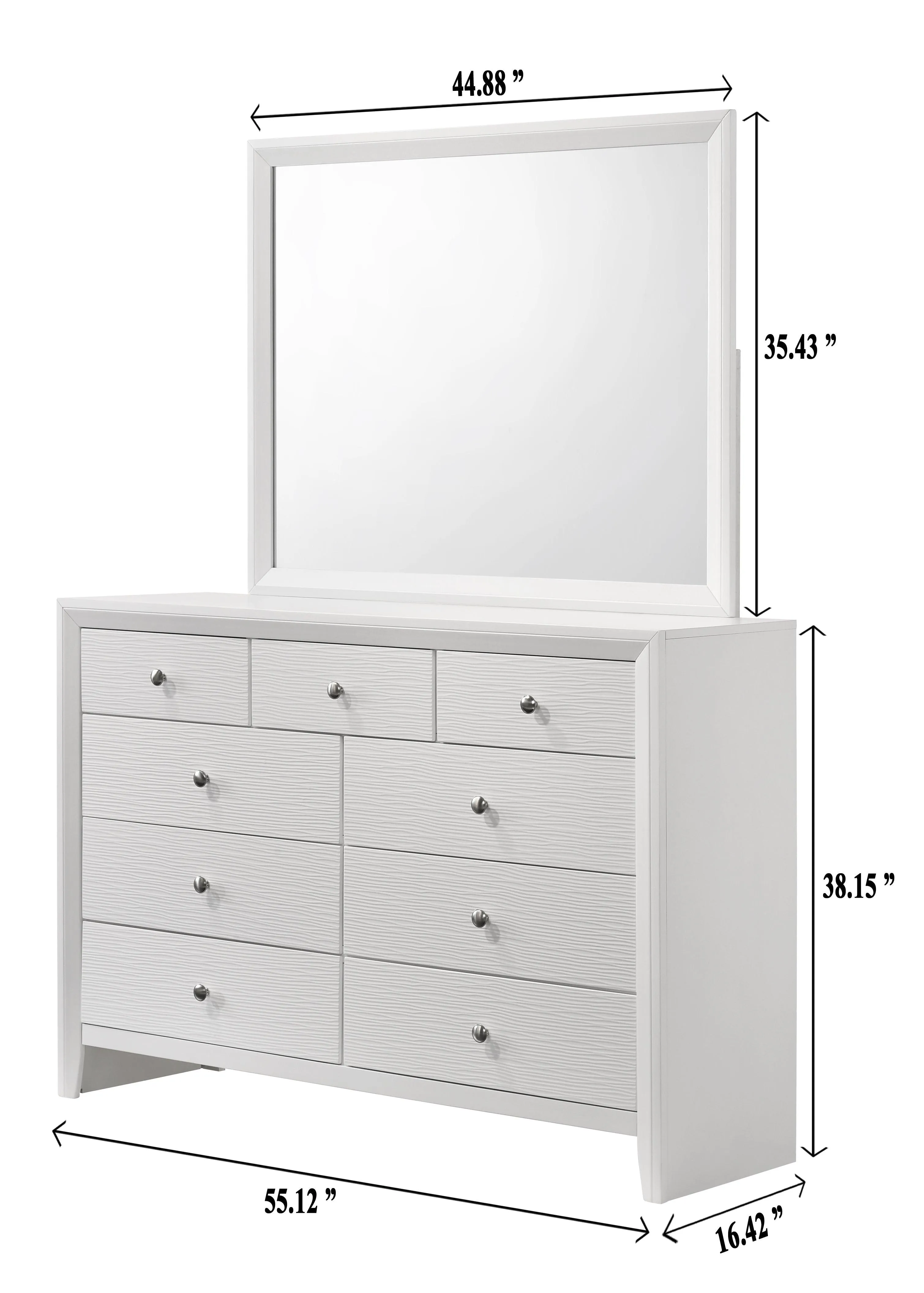 Denker White Panel Bedroom Set - Image 11