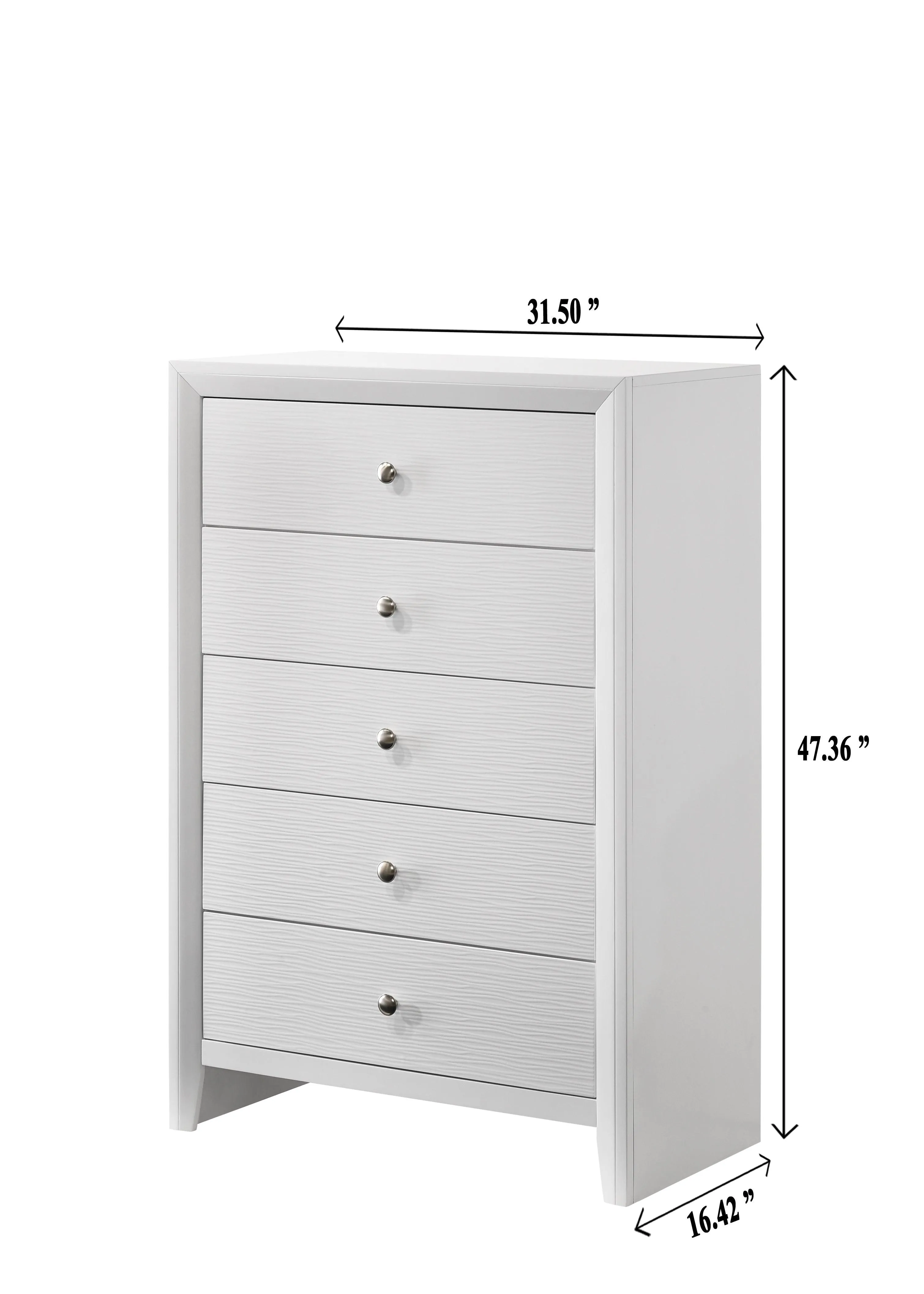 Denker White Panel Bedroom Set - Image 16