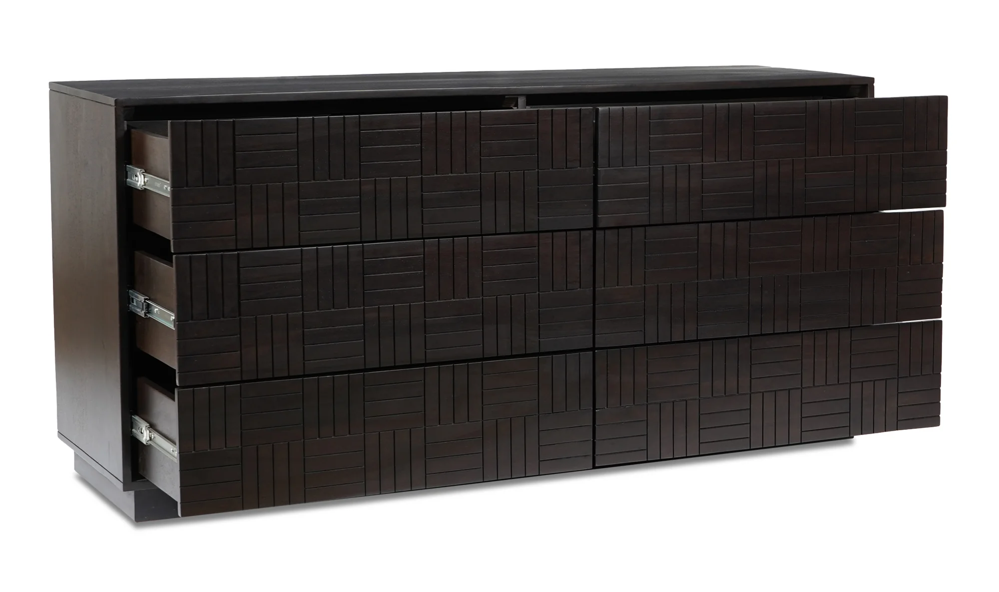 Denman 6 Drawer Dresser - Dark Brown - Image 4