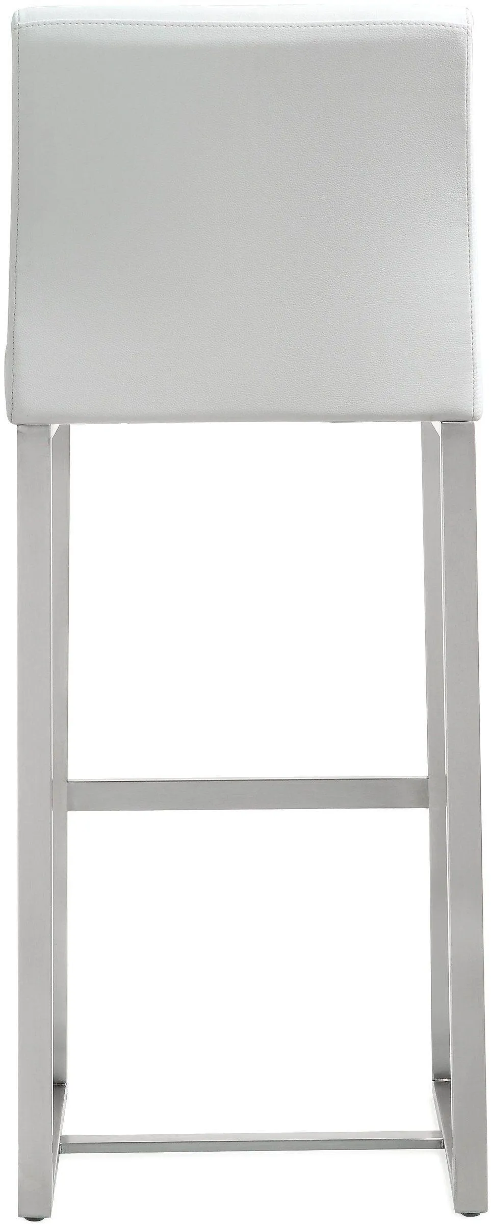 Denmark Performance Vegan Leather Stool with Silver Base - Set of 2 - Image 16