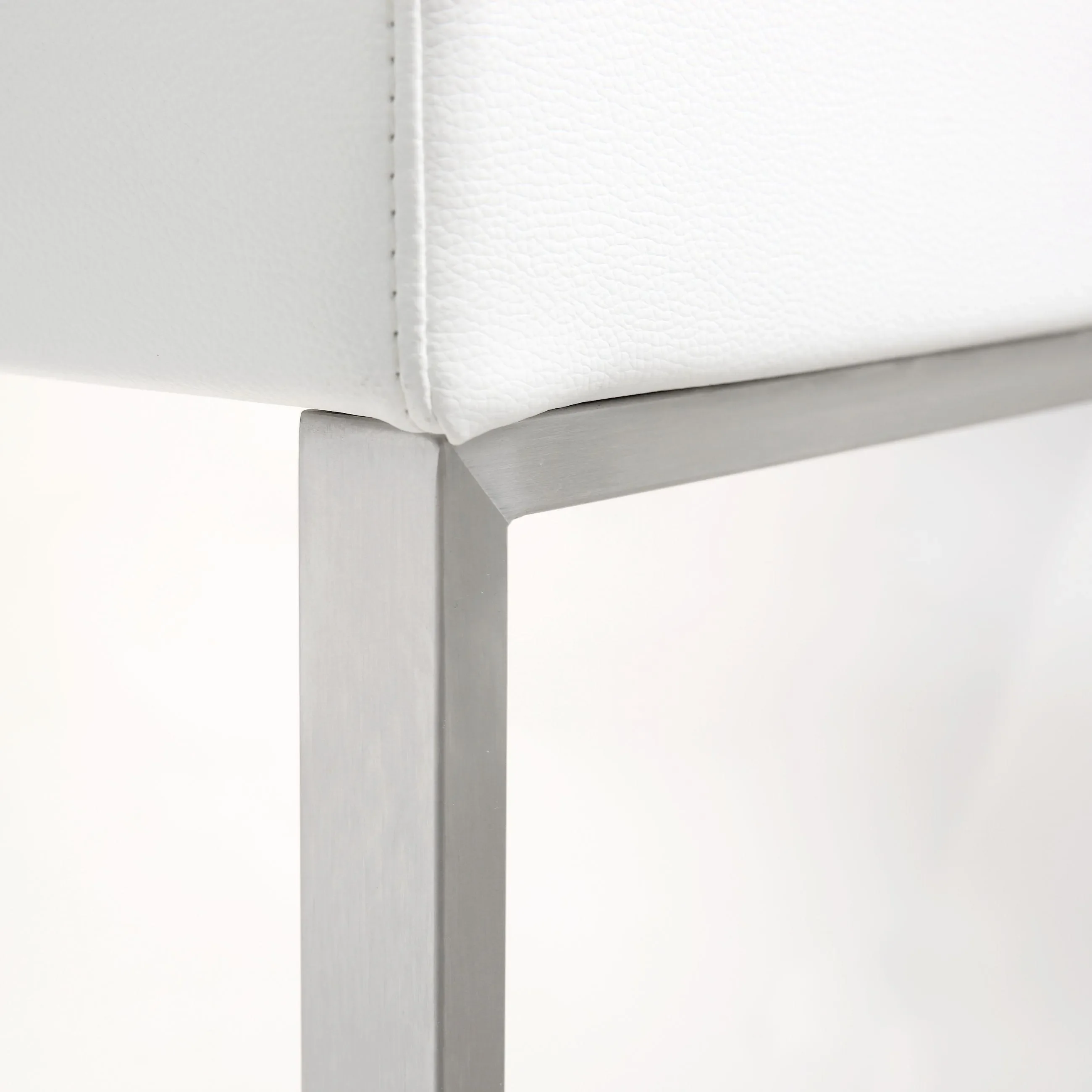 Denmark Performance Vegan Leather Stool with Silver Base - Set of 2 - Image 18