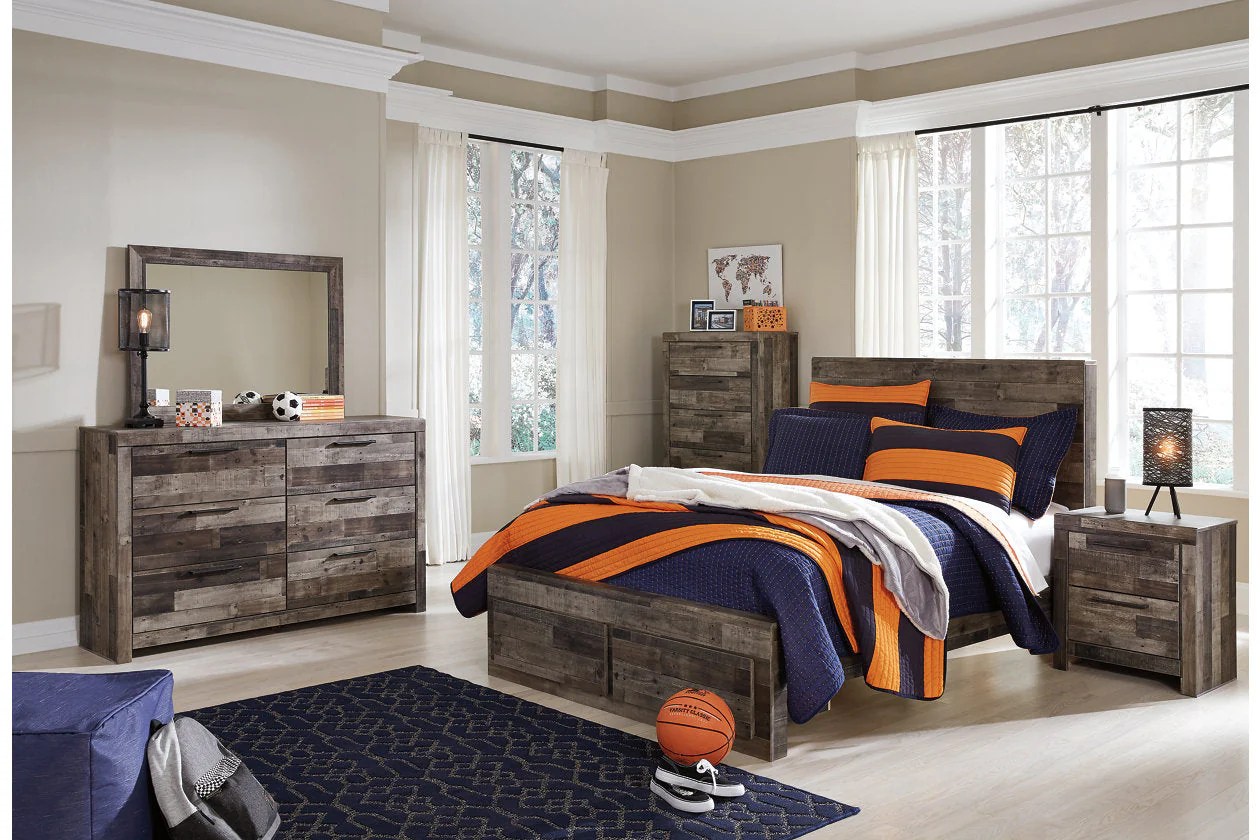 Derekson Multi Gray Full Storage Platform Bed - Image 5