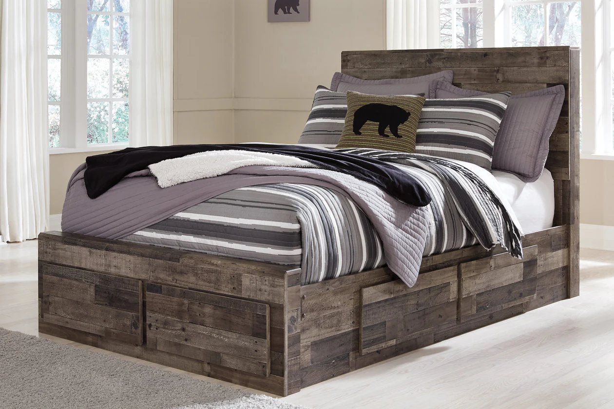 Derekson Multi Gray Full Storage Platform Bed with 6 Drawers - Image 2