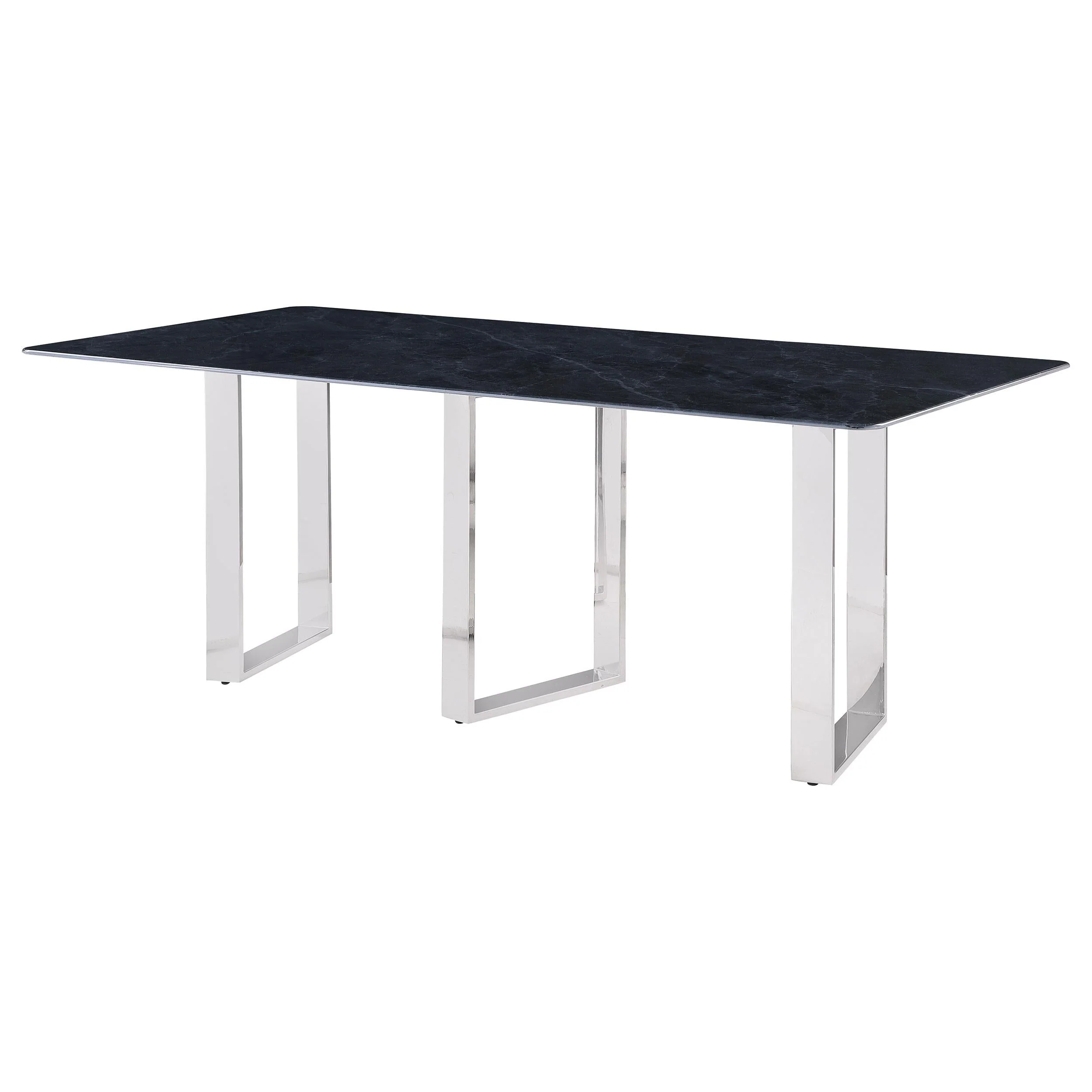 Desden Gray Rectangular Sintered Stone Dining Table - Image 4