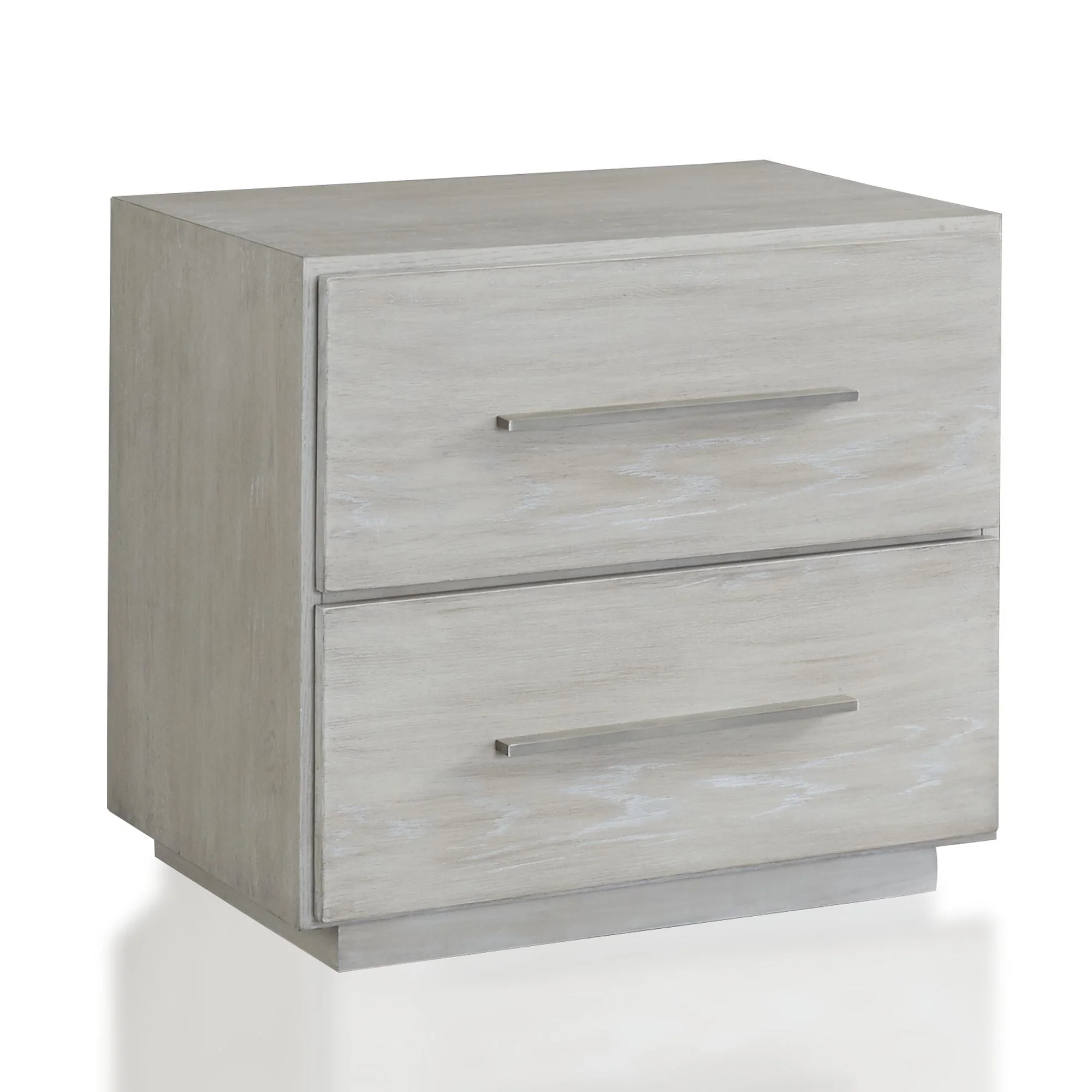 Destination Two Drawer Nightstand in Cotton Grey - Image 3