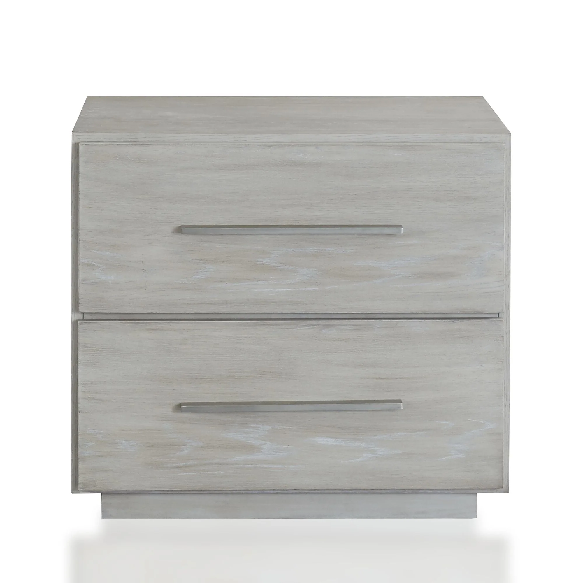 Destination Two Drawer Nightstand in Cotton Grey - Image 4