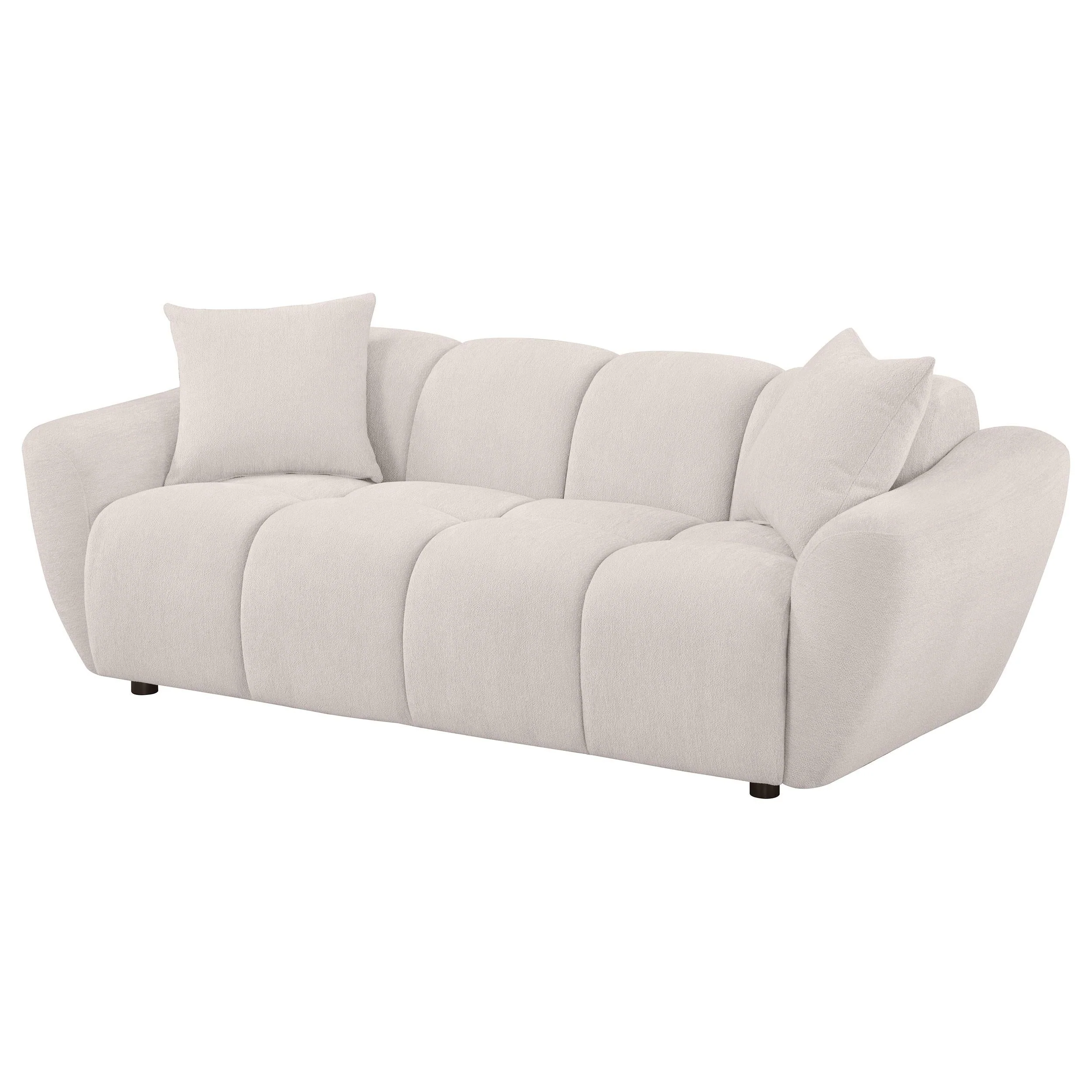 Destino Chenille Upholstered Splayed Arm Sofa Greige - Image 3