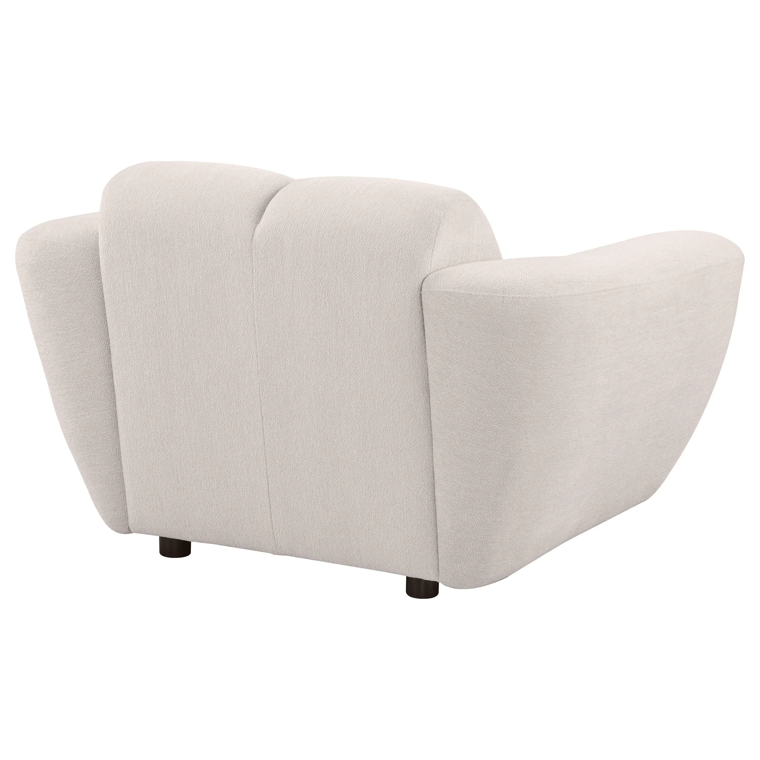 Destino Greige Chenille Upholstered Splayed Arm Accent Chair - Image 6