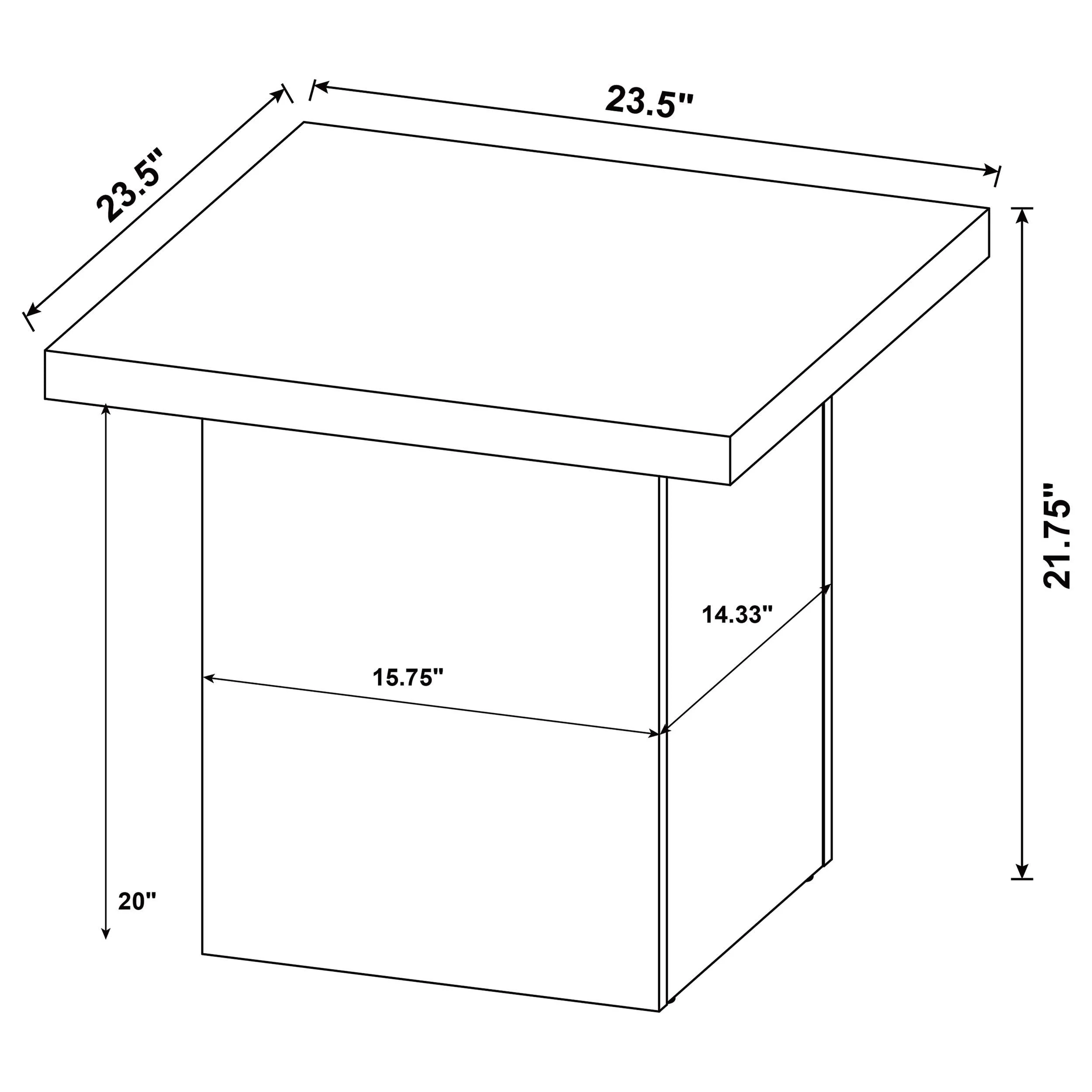 Devar Dark Pine 3-Piece Square Coffee and End Table Set - Image 14