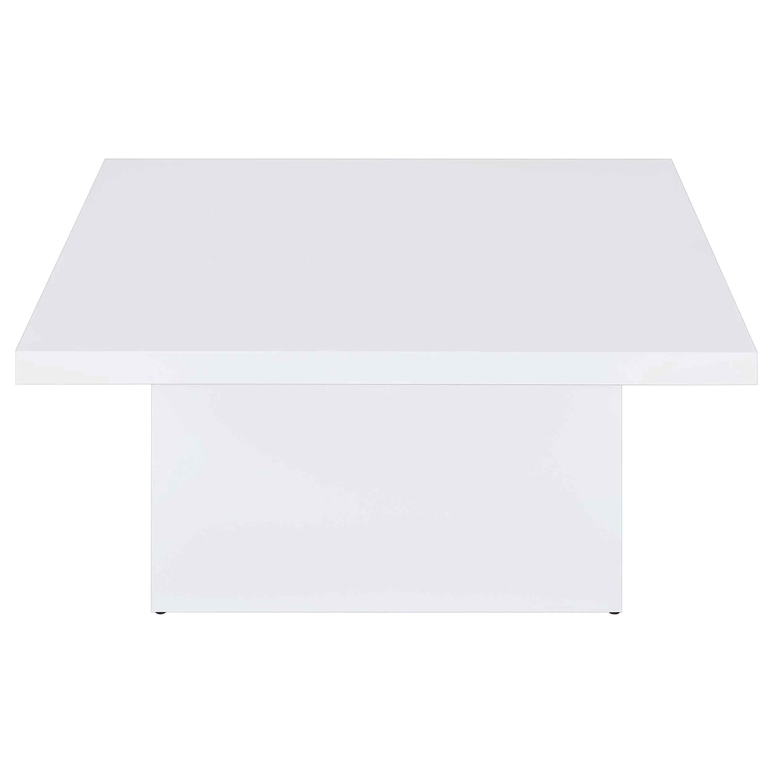 Devar White High Gloss 3-Piece Square Coffee End Table Set - Image 9