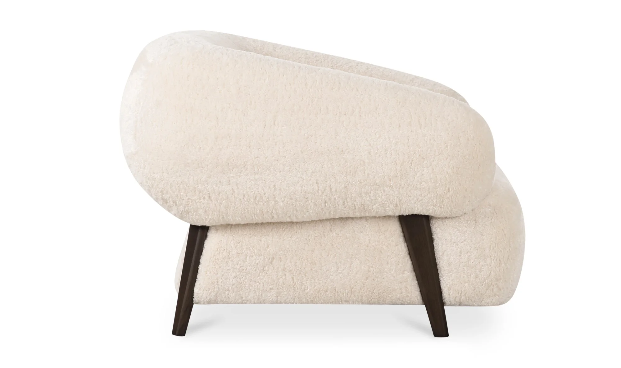 Devlin Lounge Chair Cream Faux Fur - Image 5