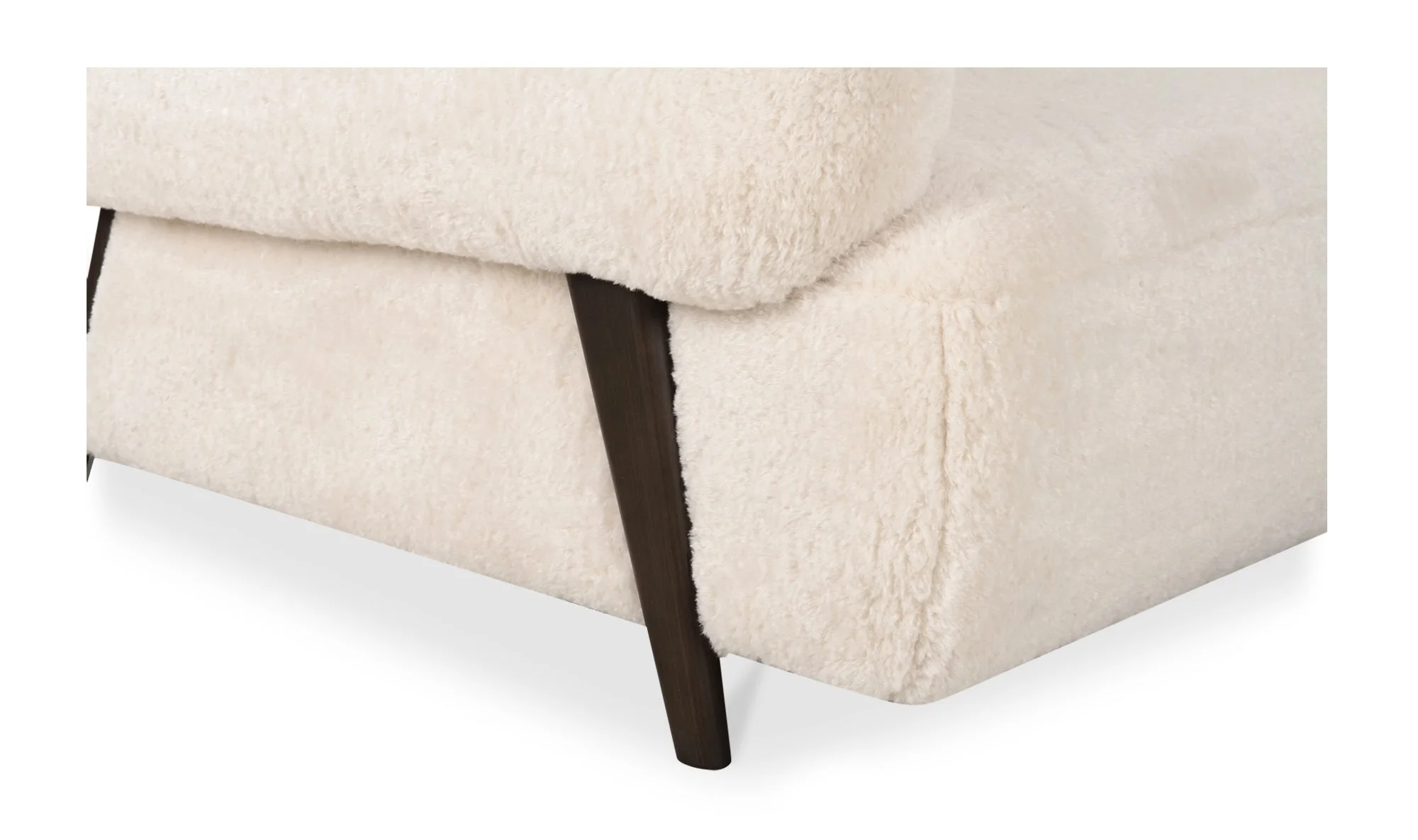 Devlin Lounge Chair Cream Faux Fur - Image 9