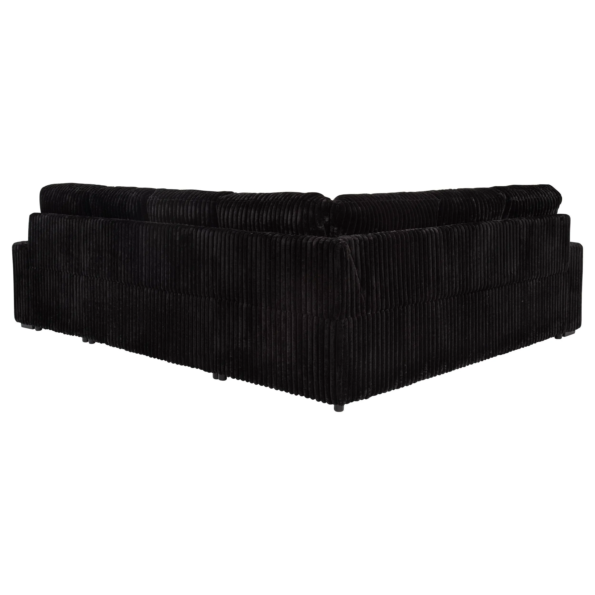 Devonshire Black Sleeper Sectional Sofa Storage Chaise - Image 12