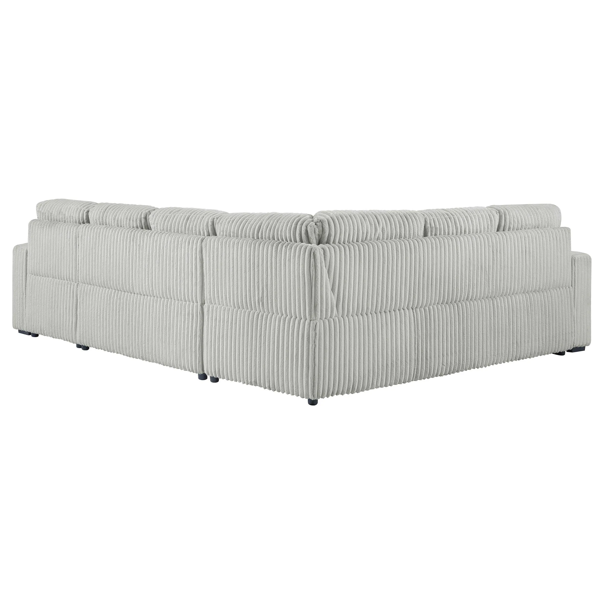 Devonshire Gray Sleeper Sectional Sofa Storage Chaise - Image 15
