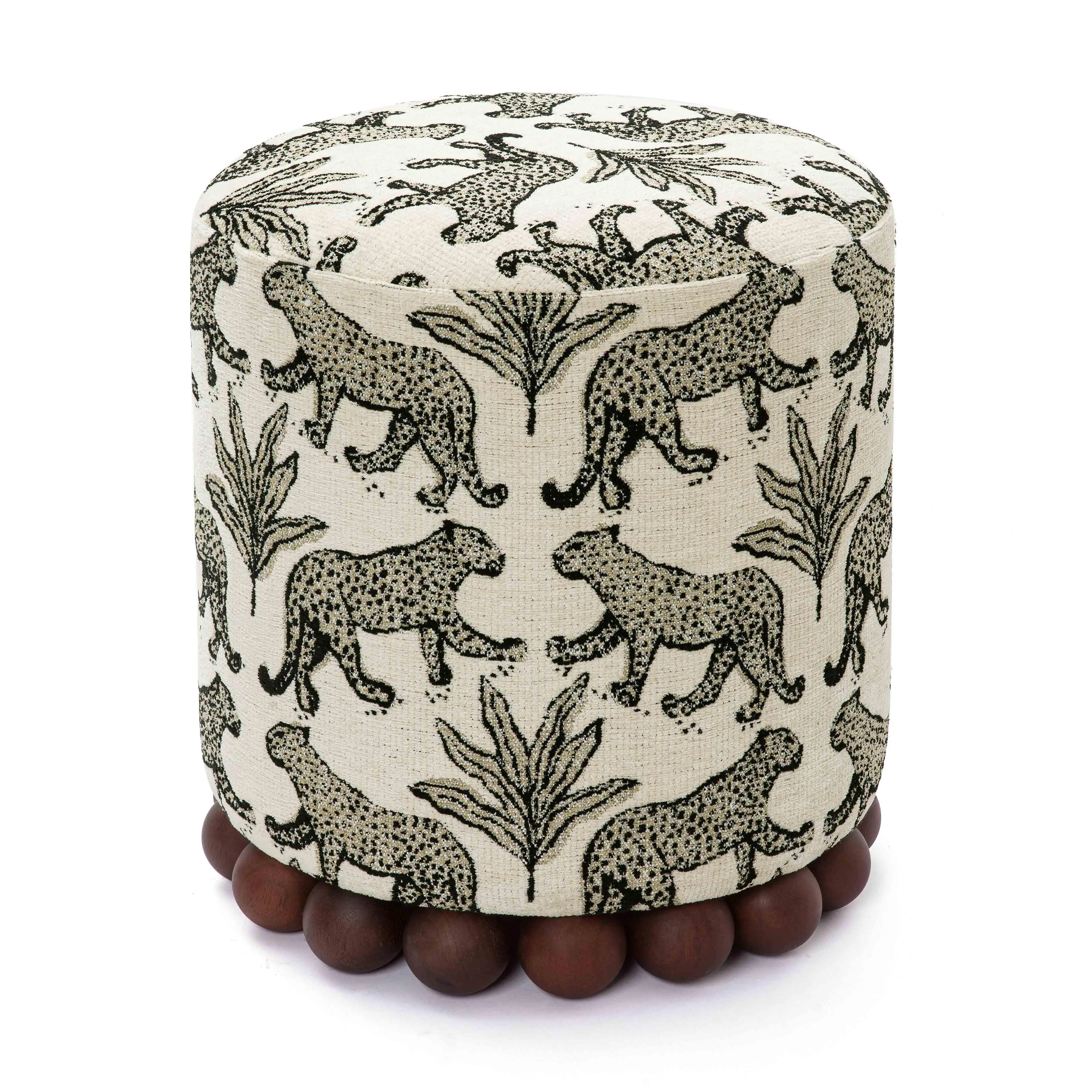Dex Leopard Jacquard Ottoman - Image 4