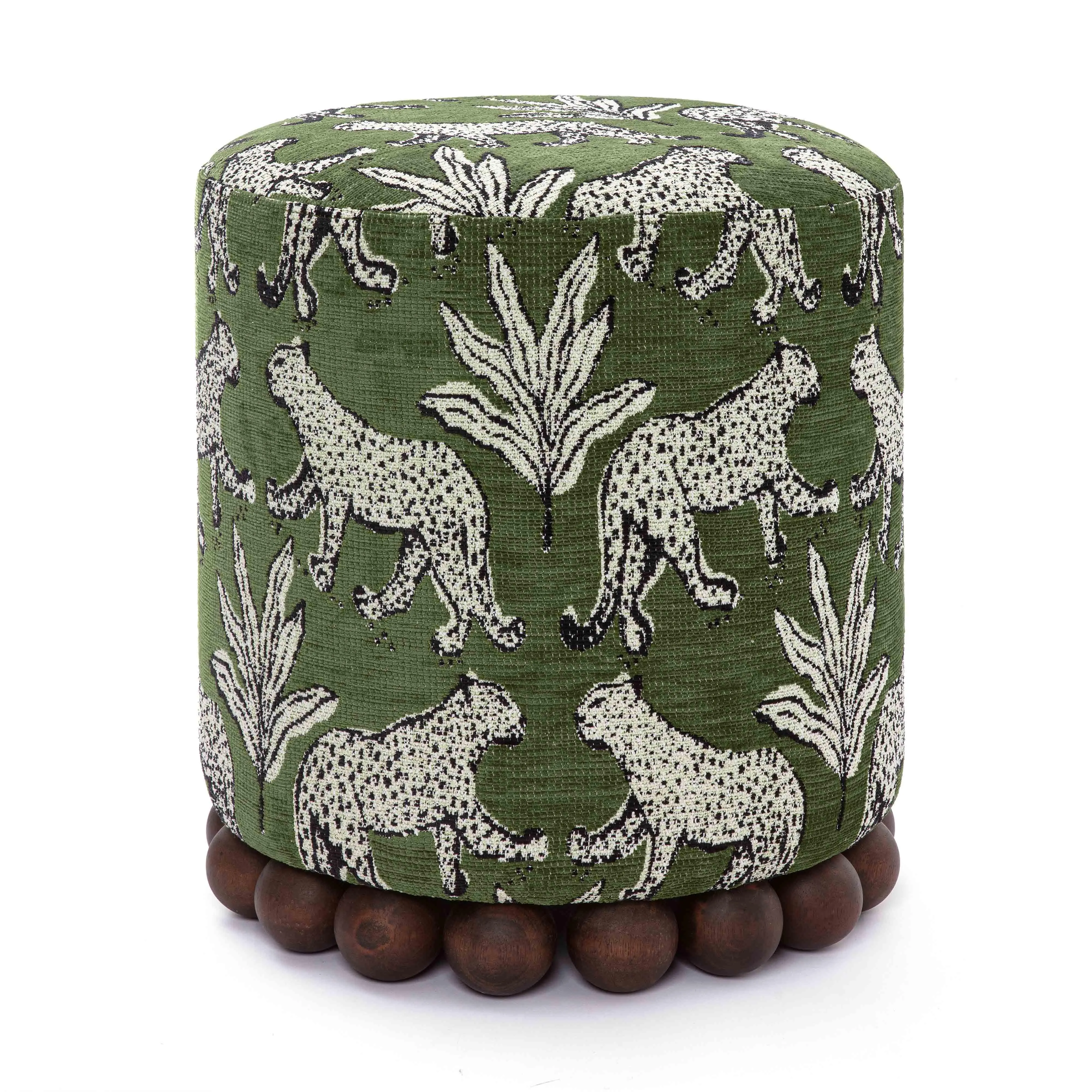Dex Leopard Jacquard Ottoman - Image 8