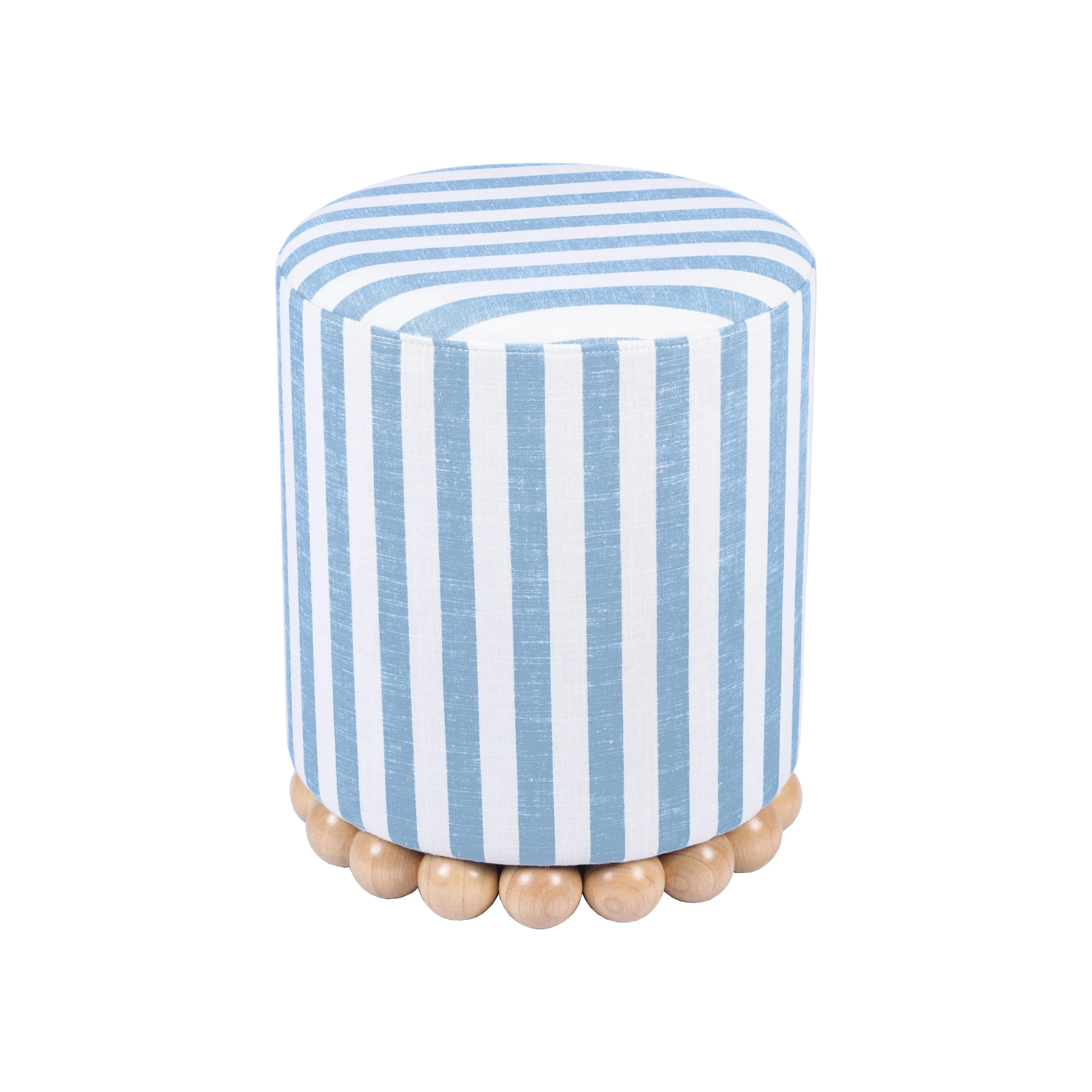 Dex Striped Linen Ottoman - Image 11